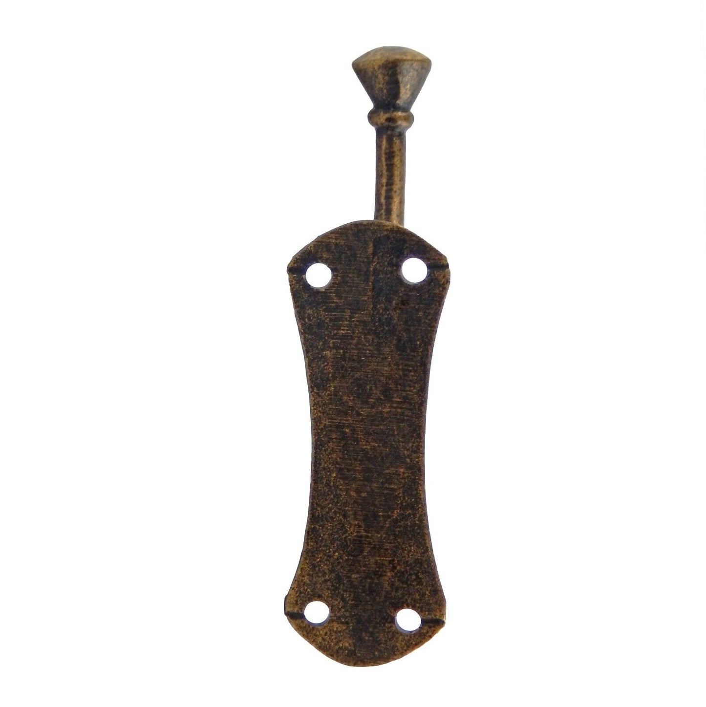 Fancy Double Wall Hook Cast Iron Towel Coat Key Hanger Antique Bronze 4 inch