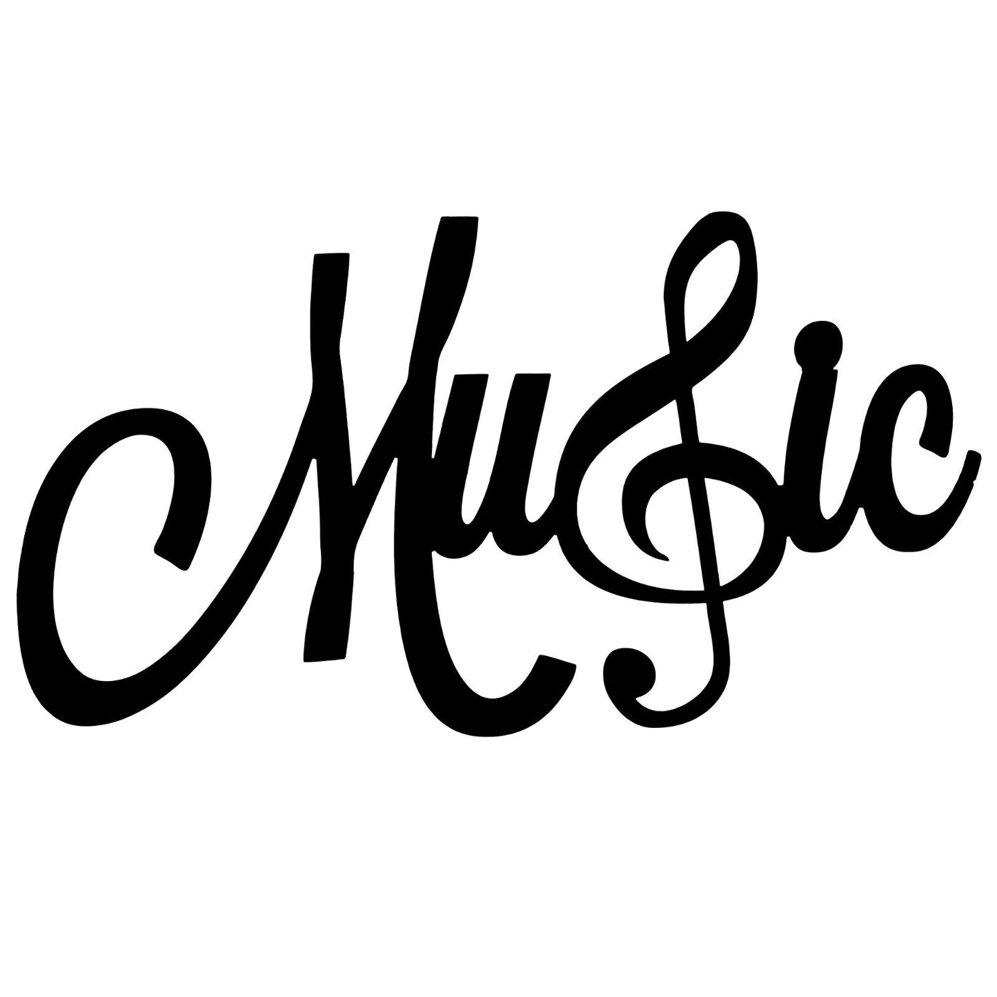 Black Metal Music Treble Clef Wall Decor Studio Movie Theatre Classroom Accent