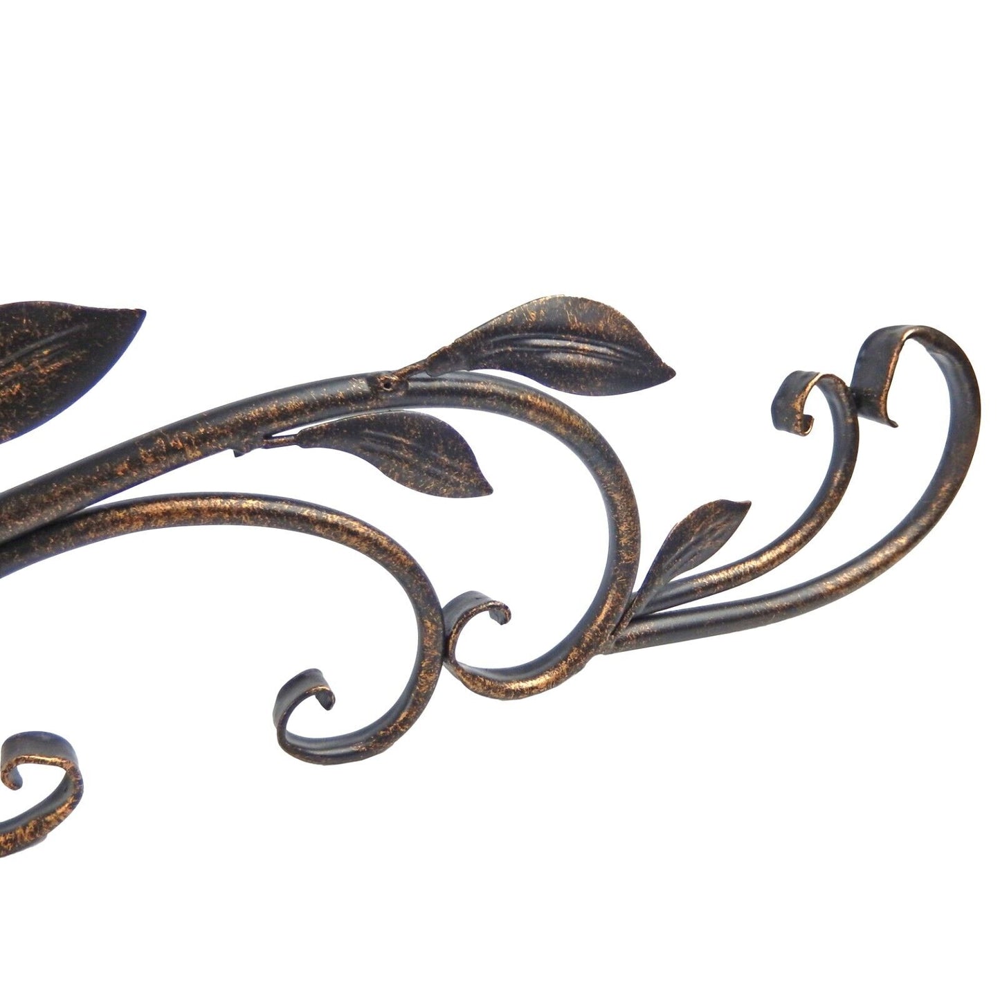 Large Metal Scrolls Wall Decor Leaf Vines Love Birds Heart Flower 35.25 inch