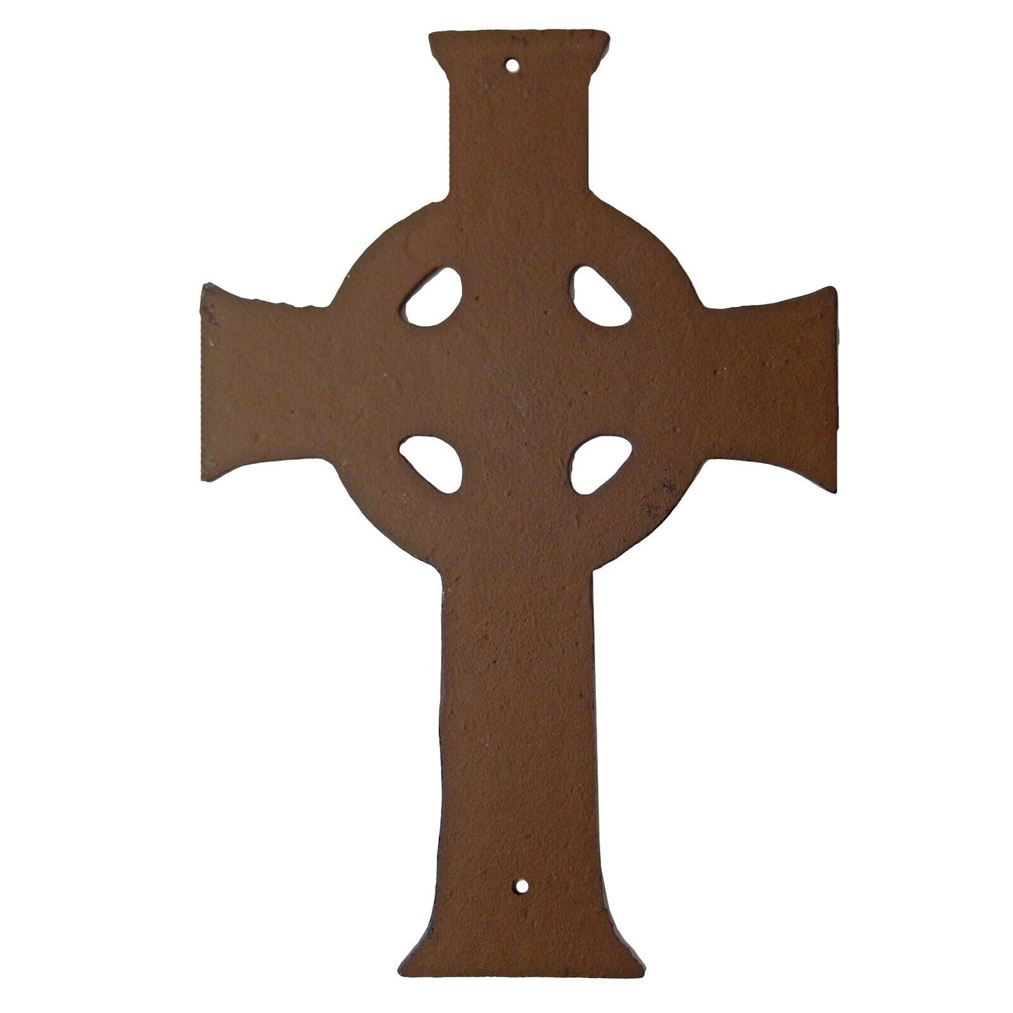 Cast Iron Celtic Knot Cross Wall Decor Rustic Antique Style Brown 10 inch