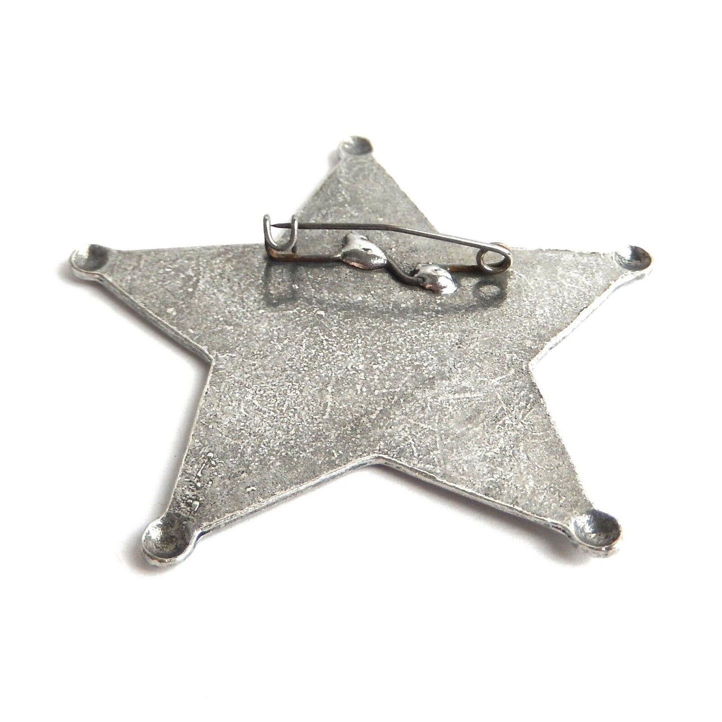 US Marshal Badge Old West Replica Antique Silver 5 Pointed Star Made in USA