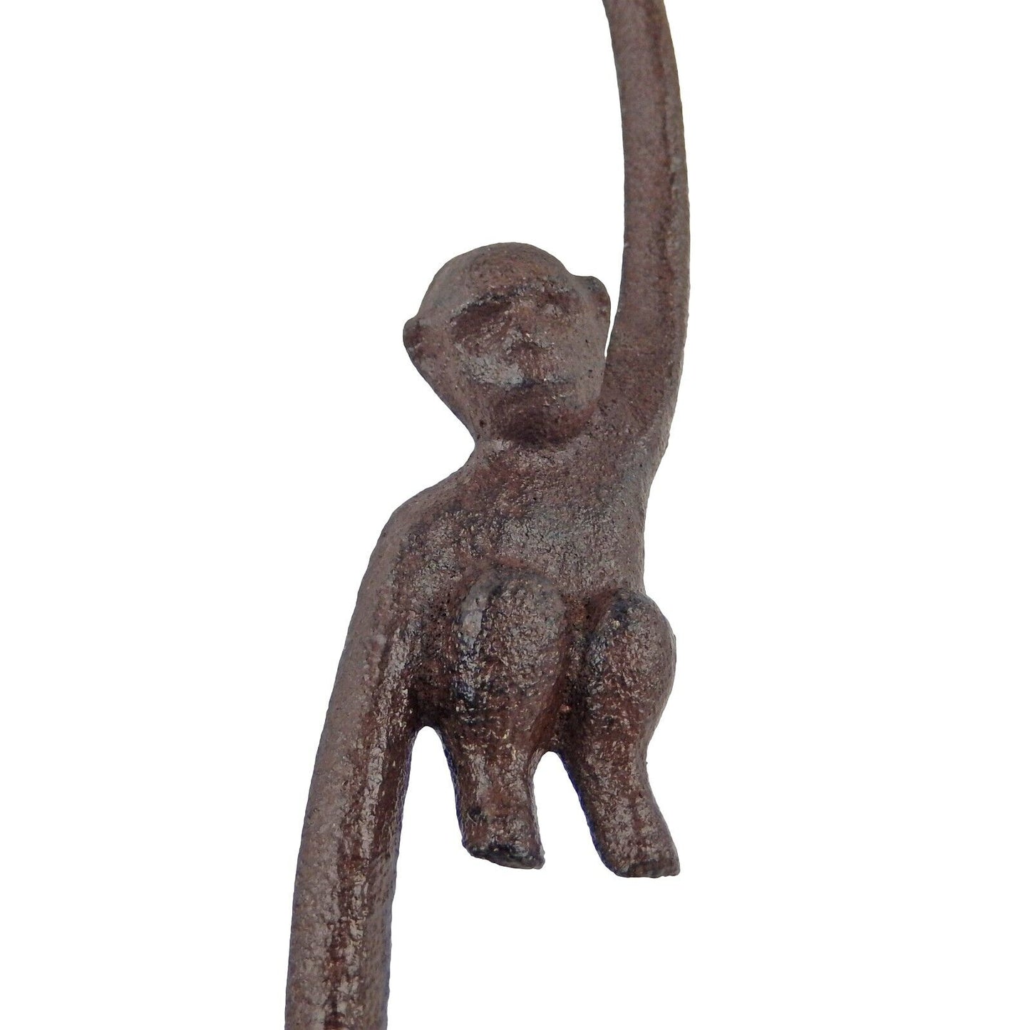 Rustic Cast Iron Metal Monkey Plant Hanger S Hook Garden Porch Decor 9 1/4 inch