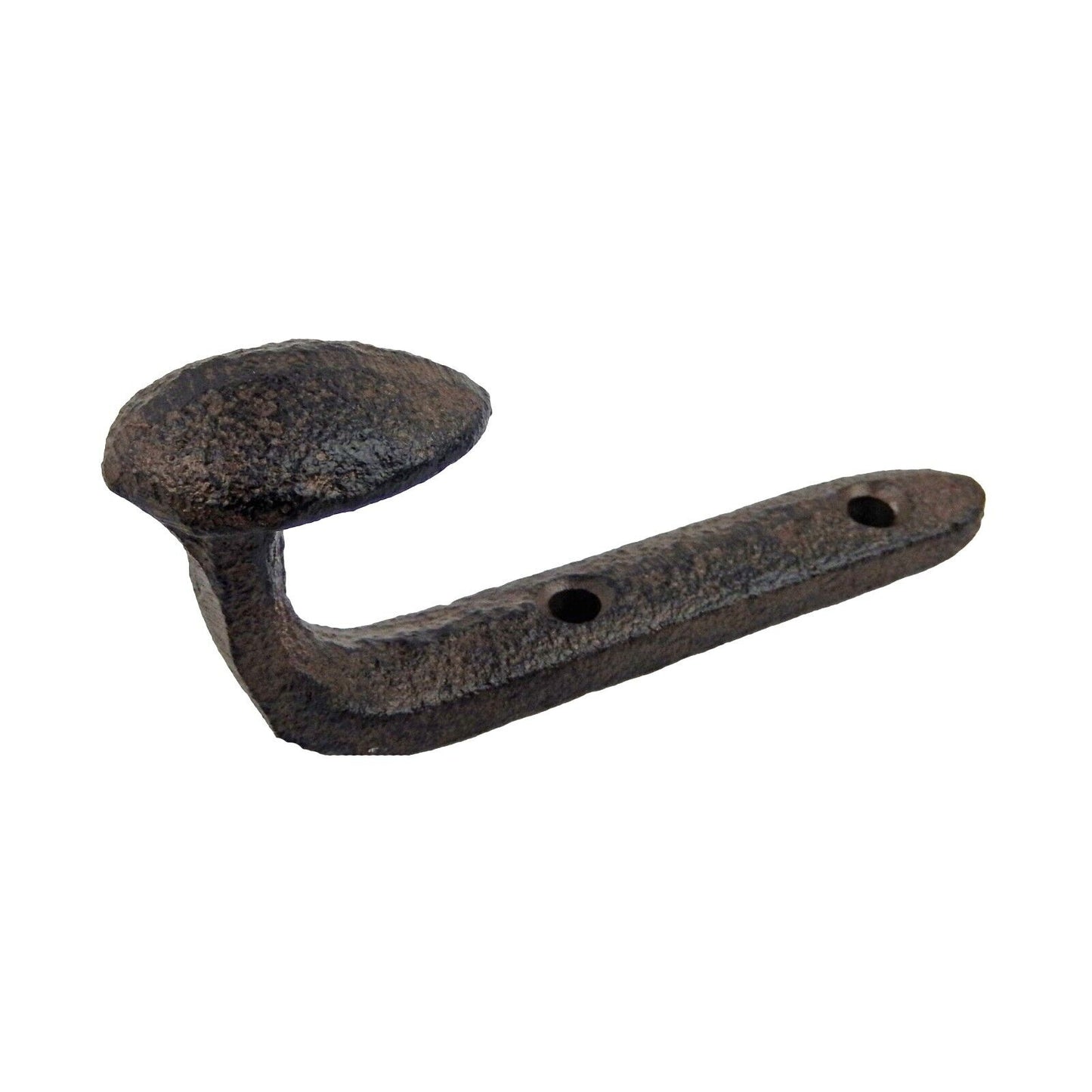 Rustic Cast Iron Bent Railroad Spike Wall Hook Industrial Coat Towel Hanger