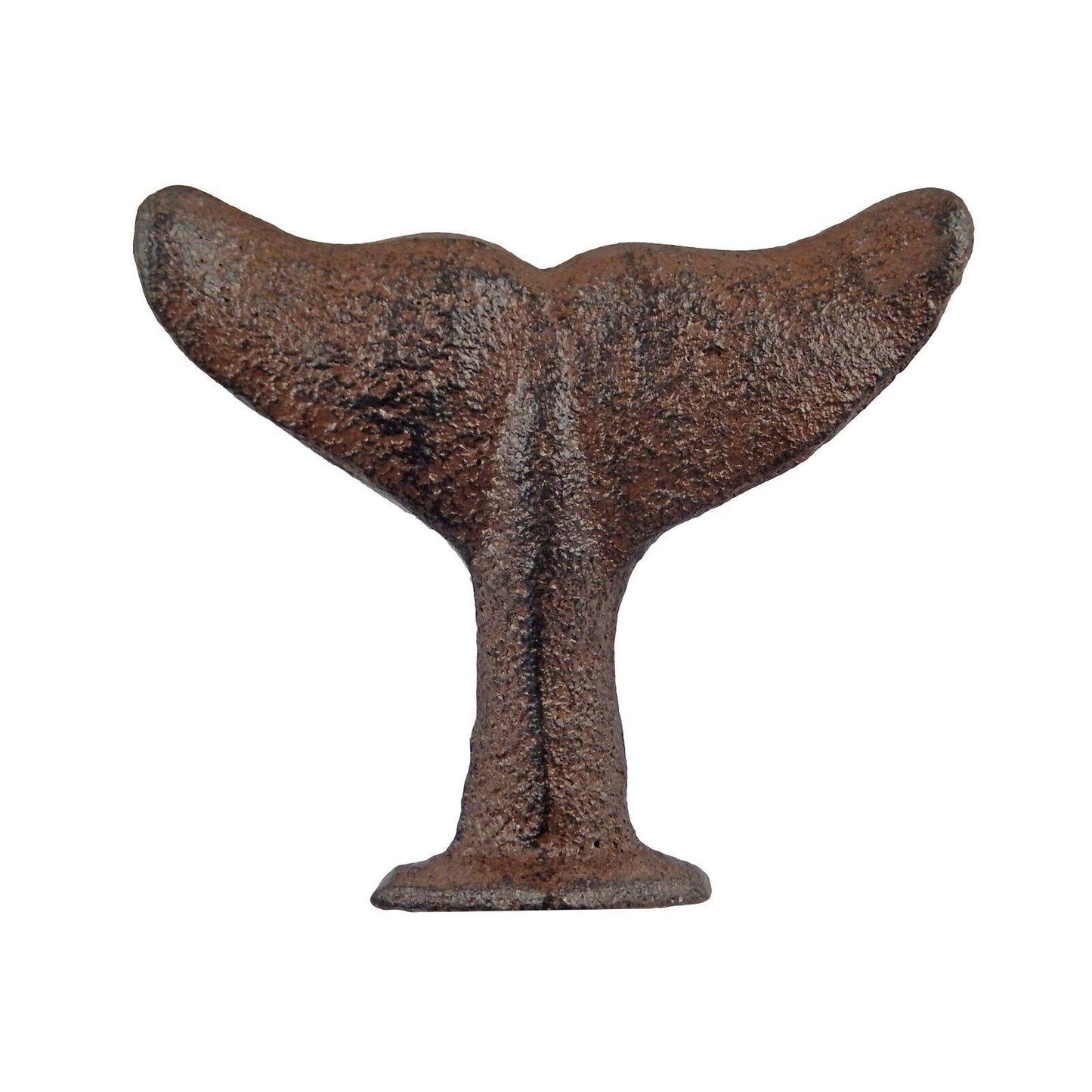Cast Iron Whale Tail Wall Hook Nautical Bathroom Door Towel Coat Hanger Brown