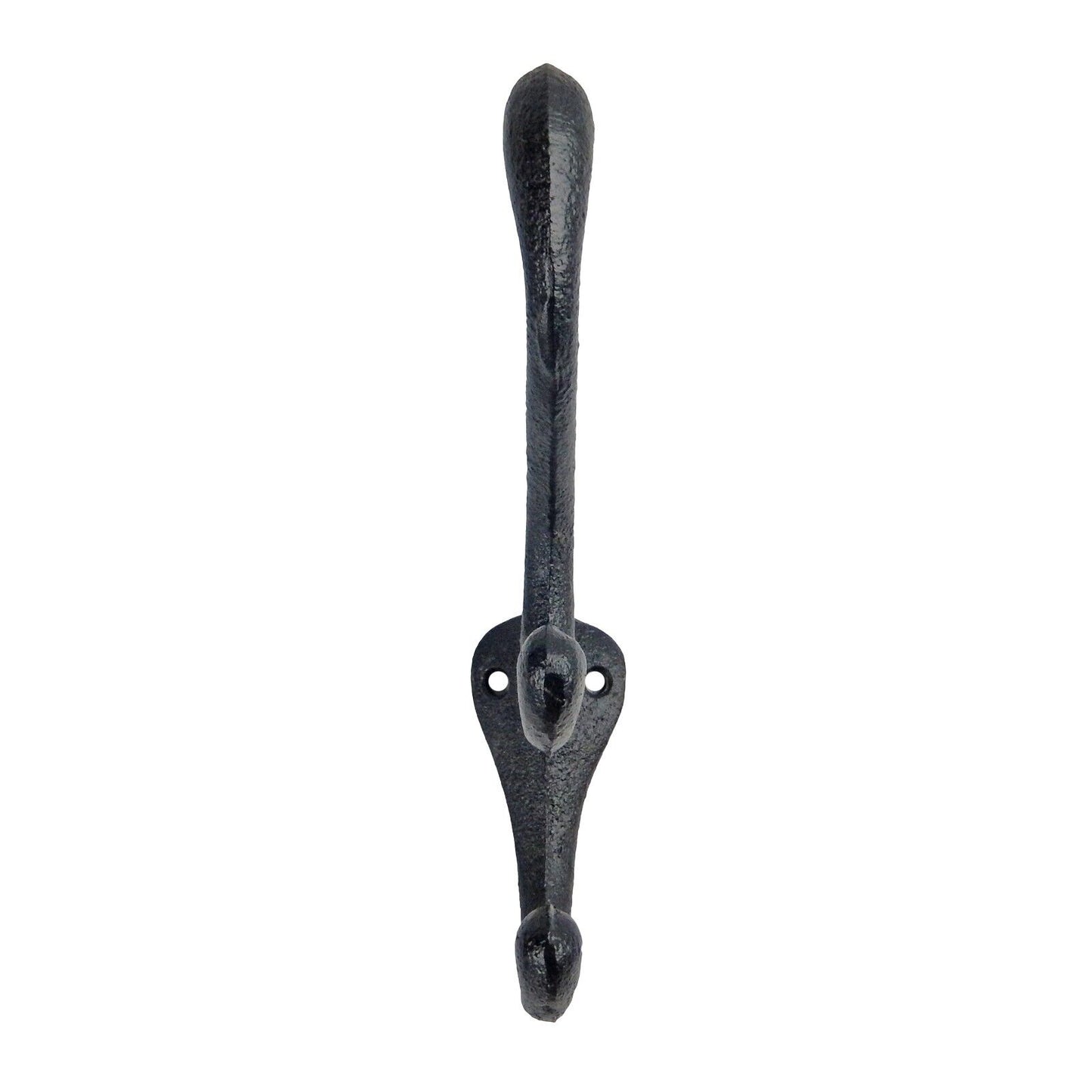Cast Iron Antique Style Triple Wall Hook Key Hat Towel Coat Hanger Matte Black