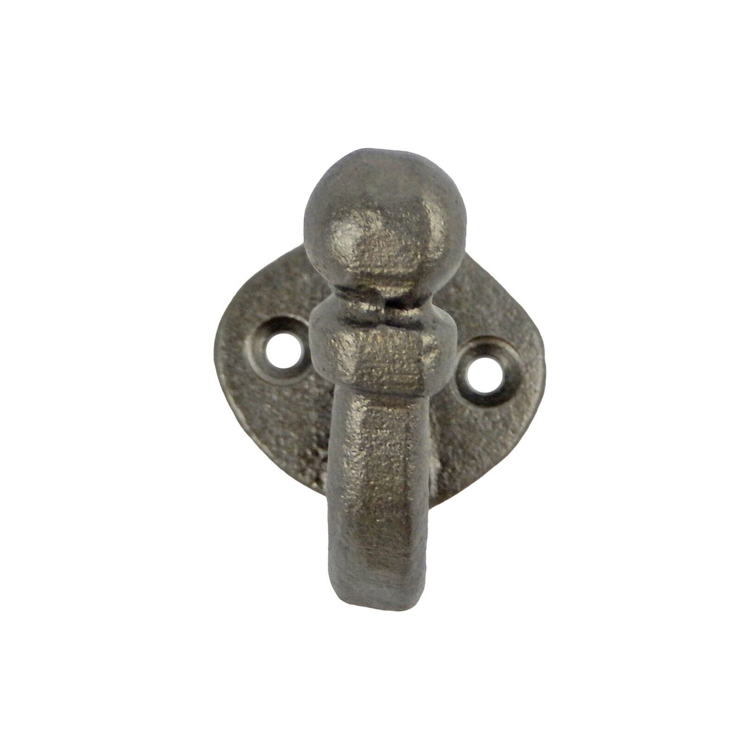 Glazed Cast Iron Teardrop Wall Hook Door Robe Coat Towel Clothes Hanger Gray