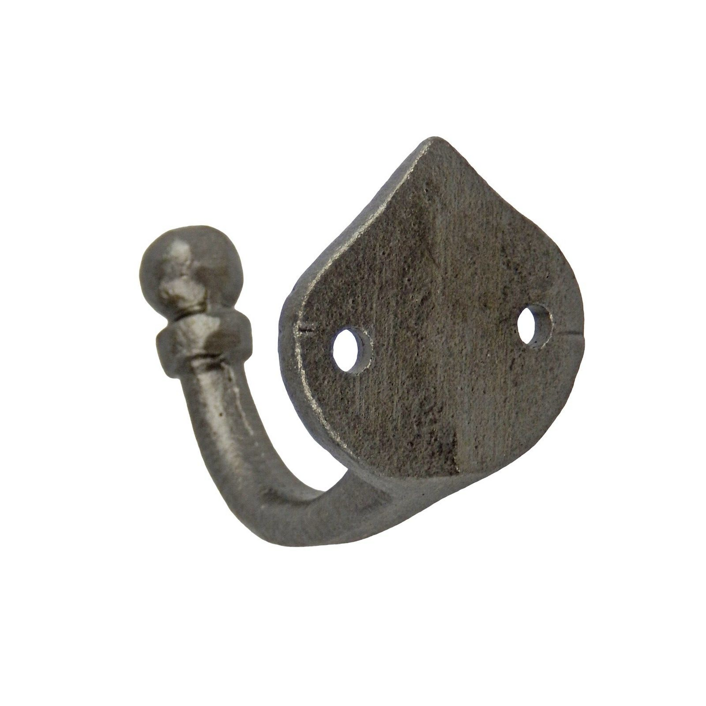 Glazed Cast Iron Teardrop Wall Hook Door Robe Coat Towel Clothes Hanger Gray