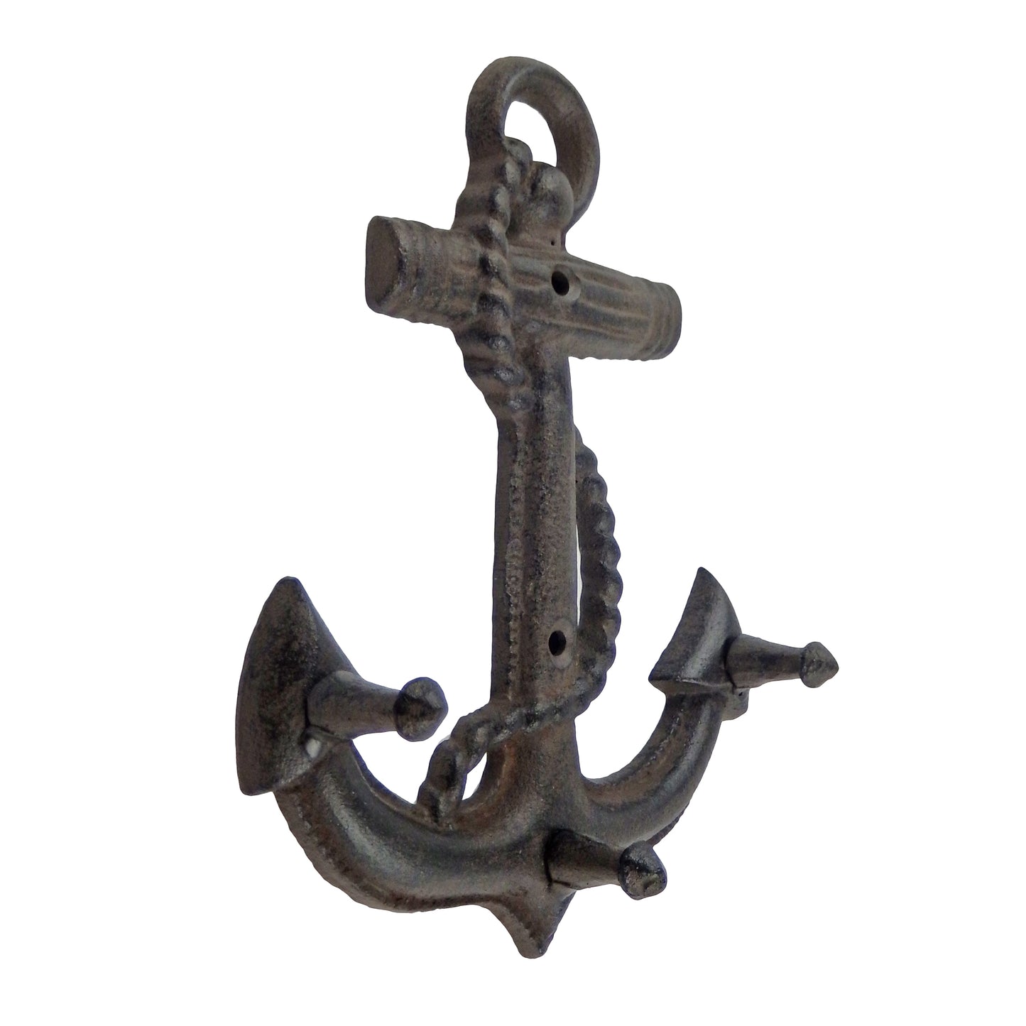 Cast Iron Navy Anchor Wall Hook Rack Key Towel Coat Leash Hanger Antique Brown