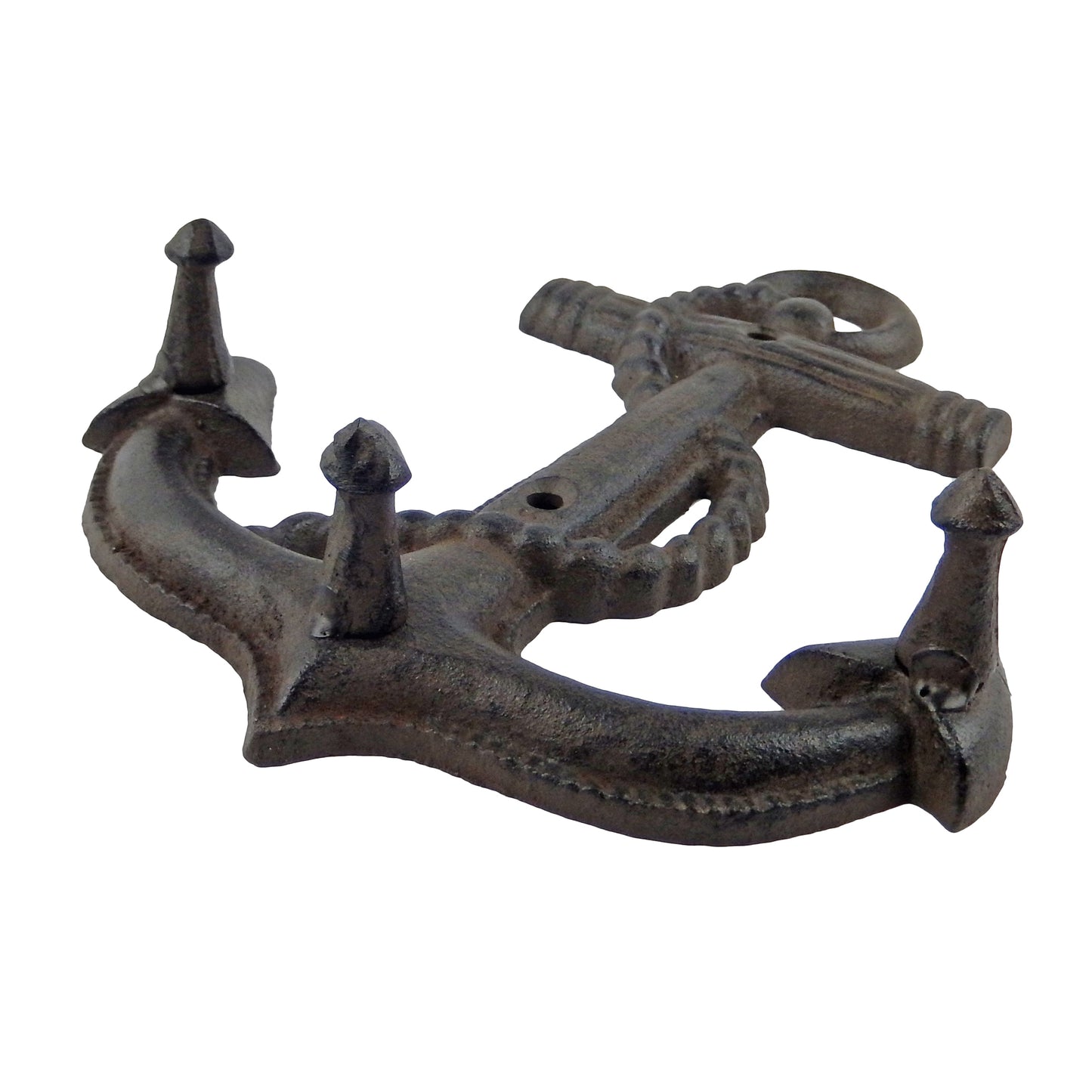 Cast Iron Navy Anchor Wall Hook Rack Key Towel Coat Leash Hanger Antique Brown
