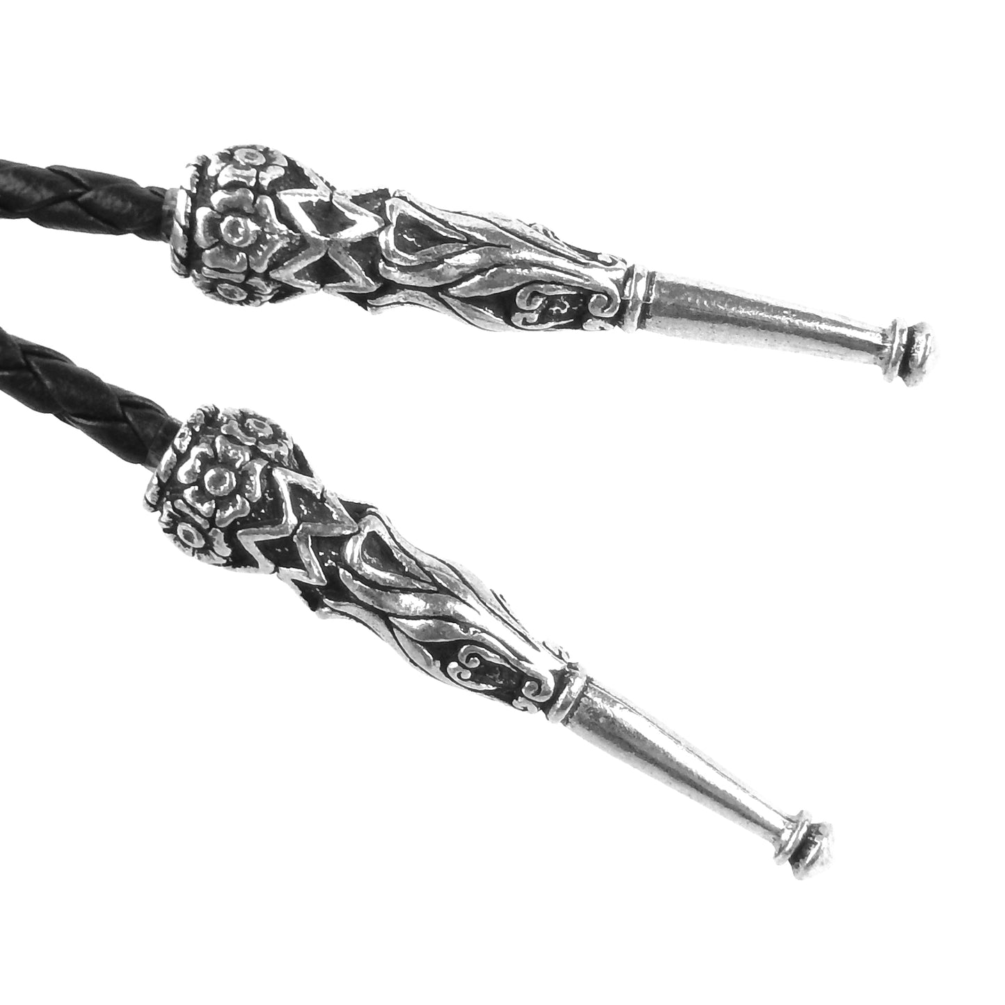 Western Horse Head Bolo Tie Turquoise Inlay 38 inch Black Cord Made in USA