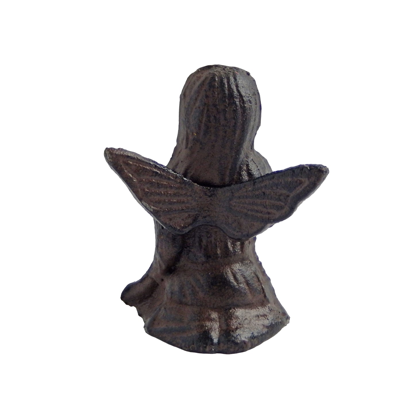 Cast Iron Fairy Figurine Sitting Angel Bird on Hand Garden Shelf Sitter Statue