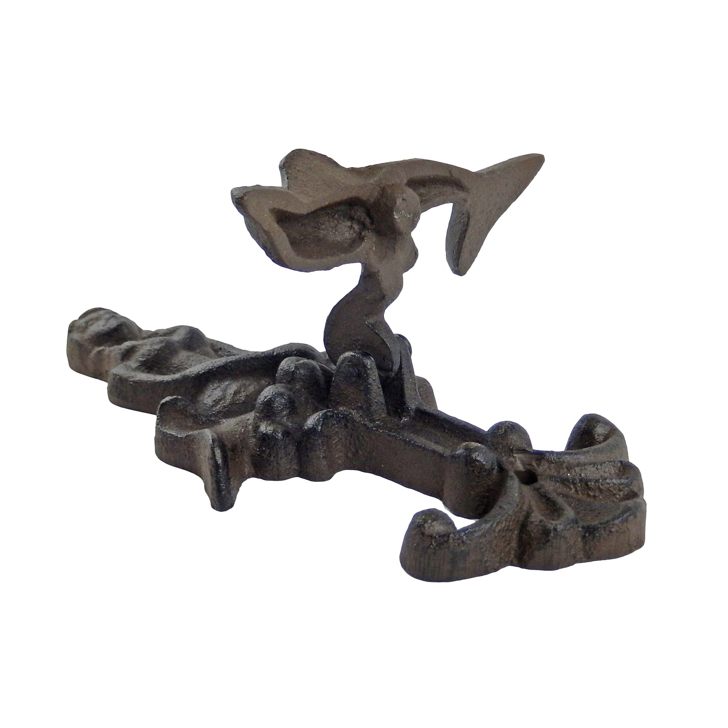Cast Iron Mermaid Dolphin Door Knocker Nautical Beach Decor Rustic Antique Style
