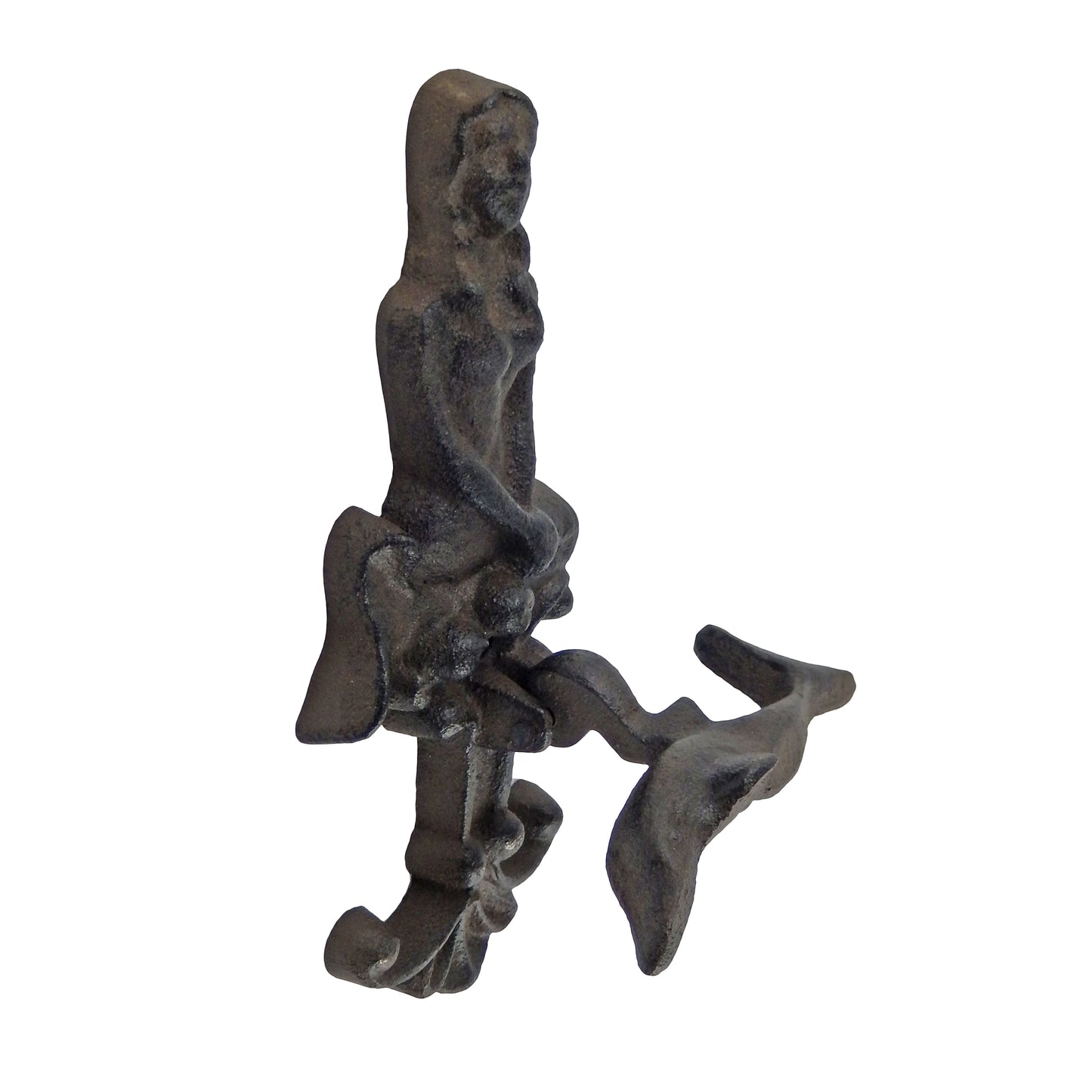 Cast Iron Mermaid Dolphin Door Knocker Nautical Beach Decor Rustic Antique Style
