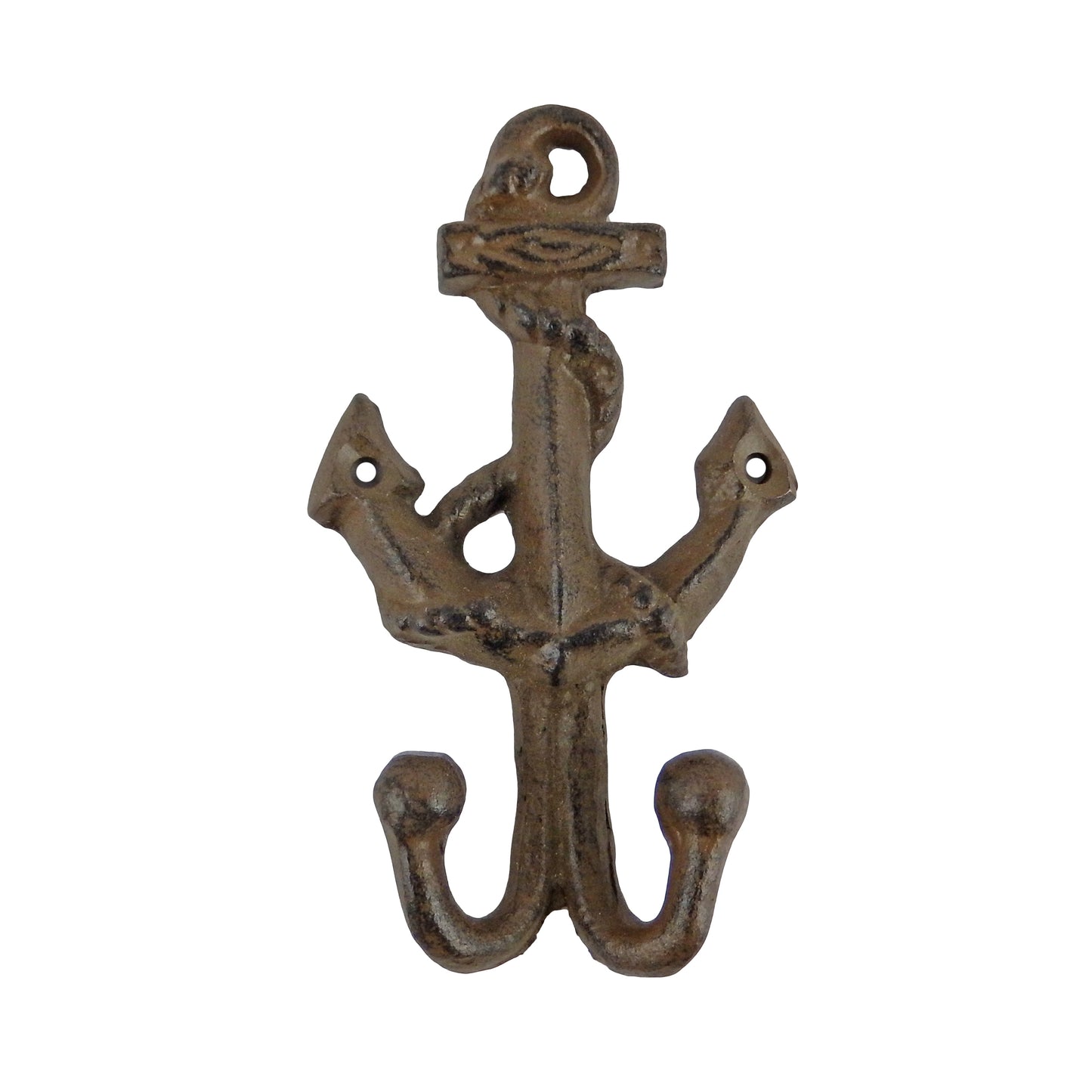 Small Cast Iron Ship Anchor Double Wall Hook Key Coat Hanger Nautical Decor