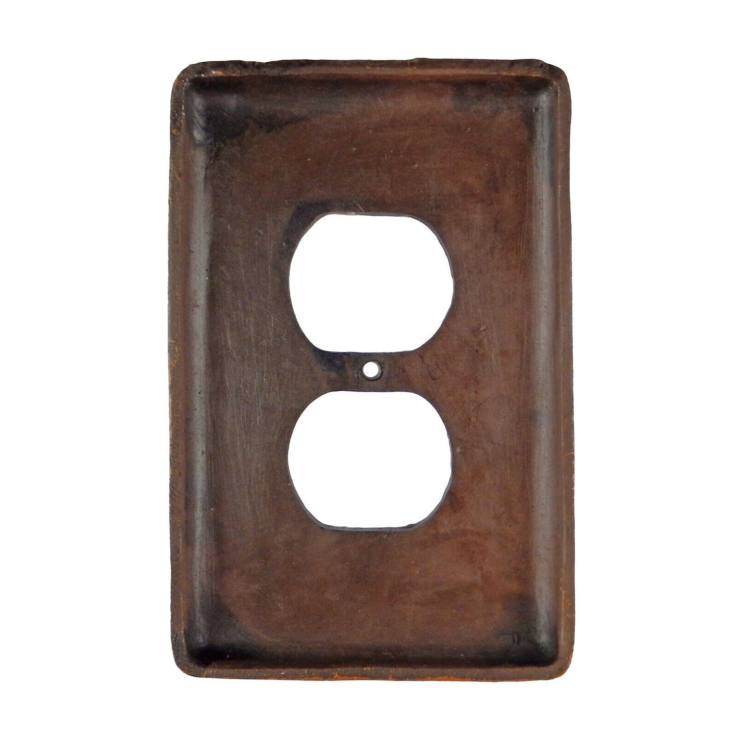 Rustic Western Brown Floral Pattern Outlet Plug Wall Plate Cover Polyresin