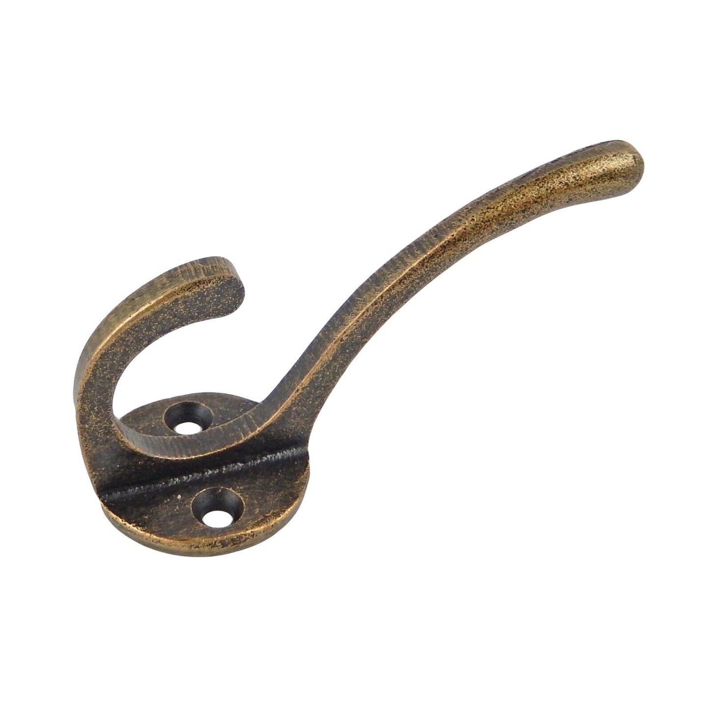 Metal Double Wall Hook Door Towel Robe Coat Hanger Antique Bronze 3 inch Tall