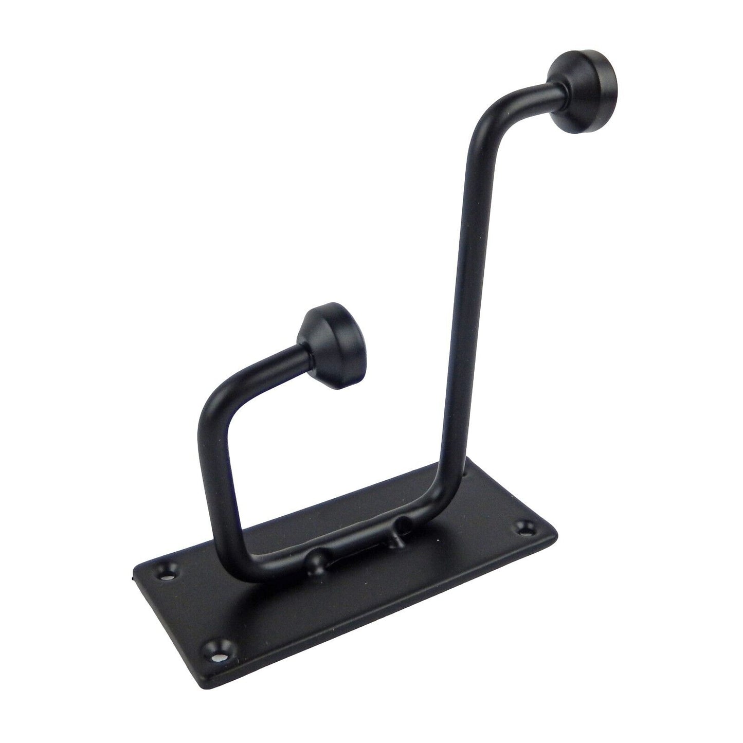 Metal Double Wall Hook Door Towel Robe Coat Hanger Matte Black 4 3/8 in Long