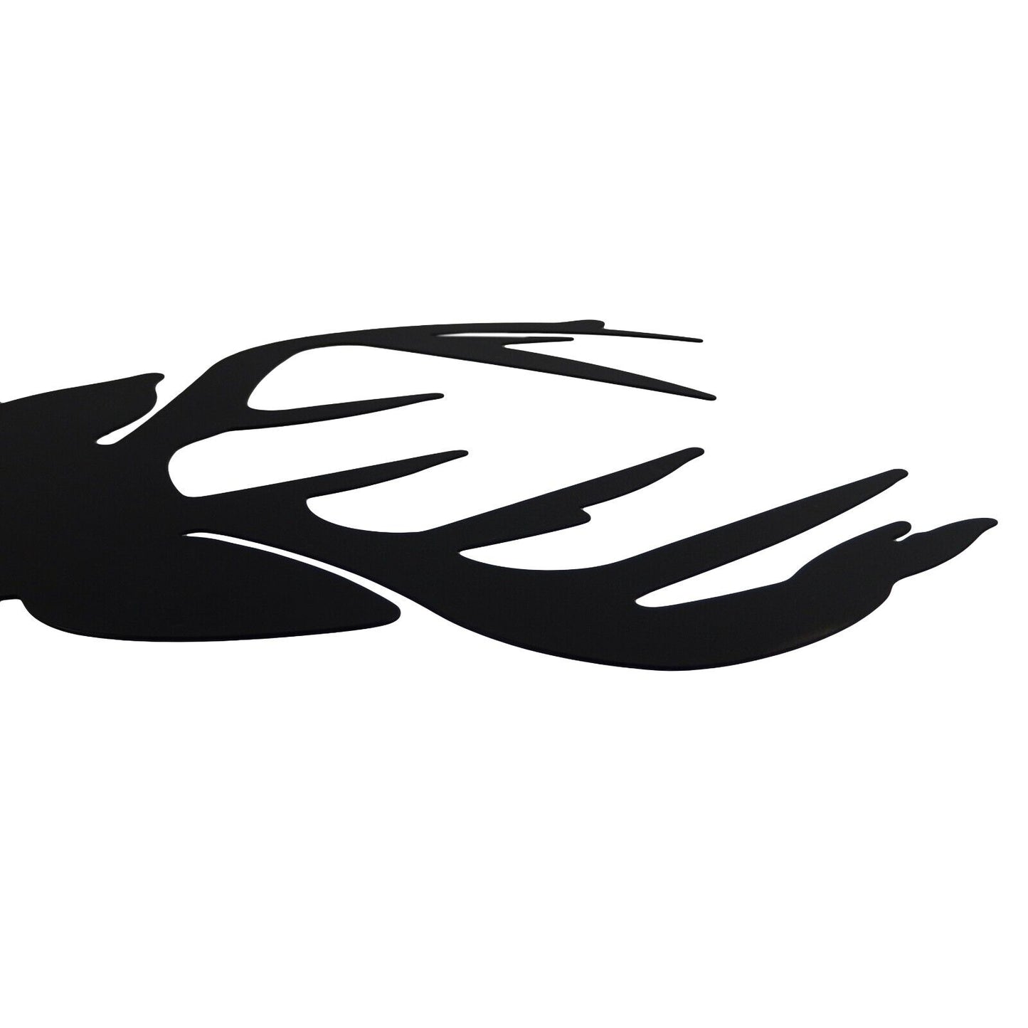 Black Metal Deer Head Buck Silhouette Wall Decor Cabin Lodge Man Cave 20 inch