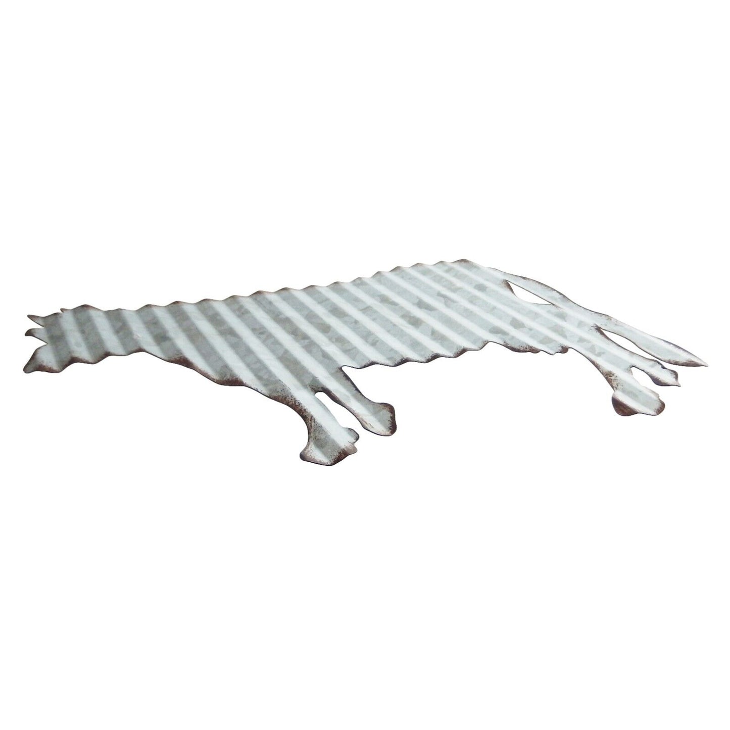 Corrugated Metal Cow Silhouette Wall Decor Lightweight Farmhouse Sign 10.5 inch