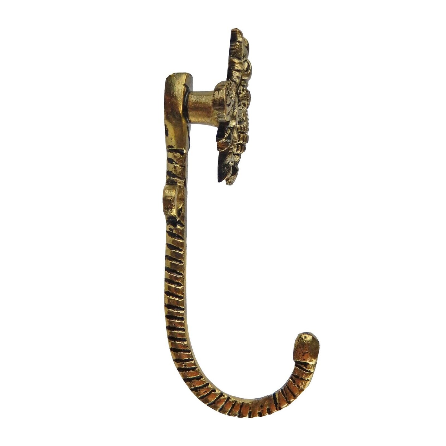 Gold & Black Metal Bee Wall Hook Key Towel Coat Hanger Lightweight 4.25 in Tall