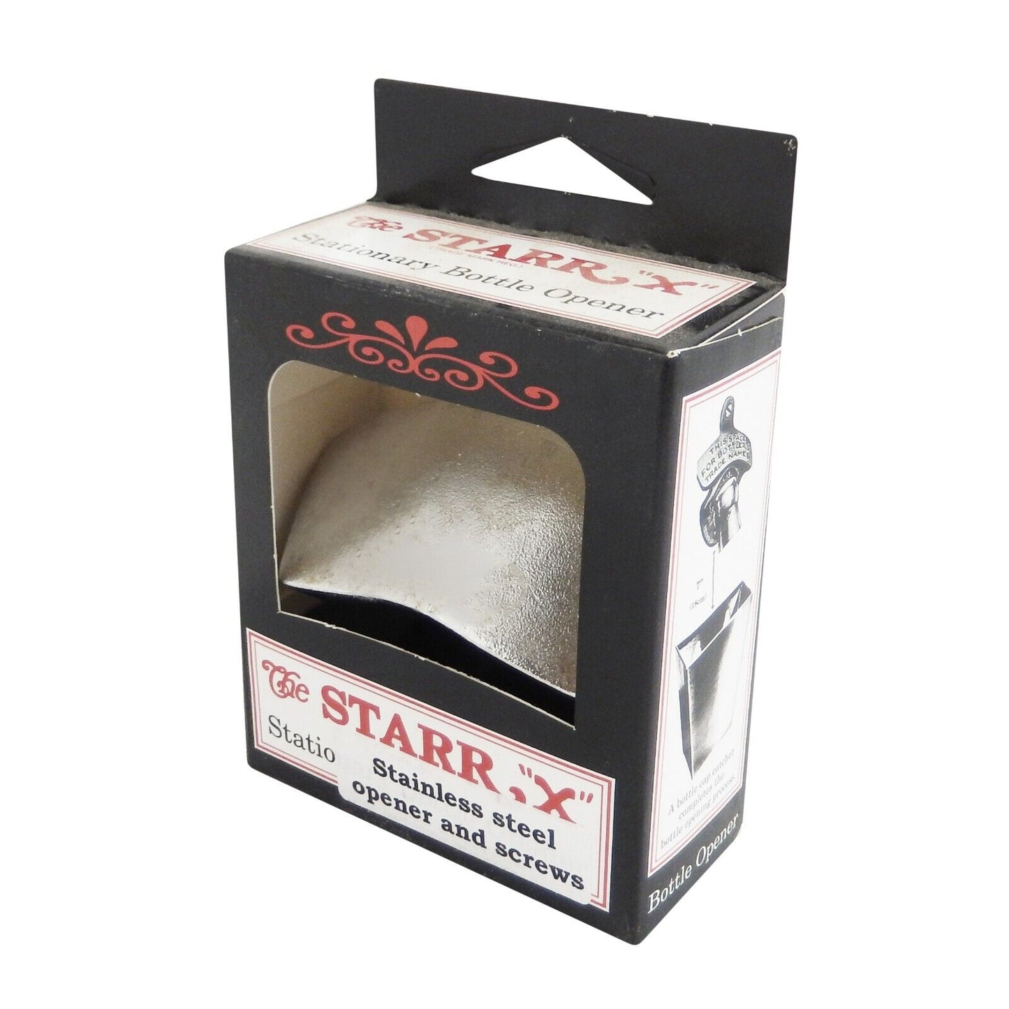 Starr X Plain Solid Stainless Steel Beer Soda Bar Bottle Opener Wall Mounted