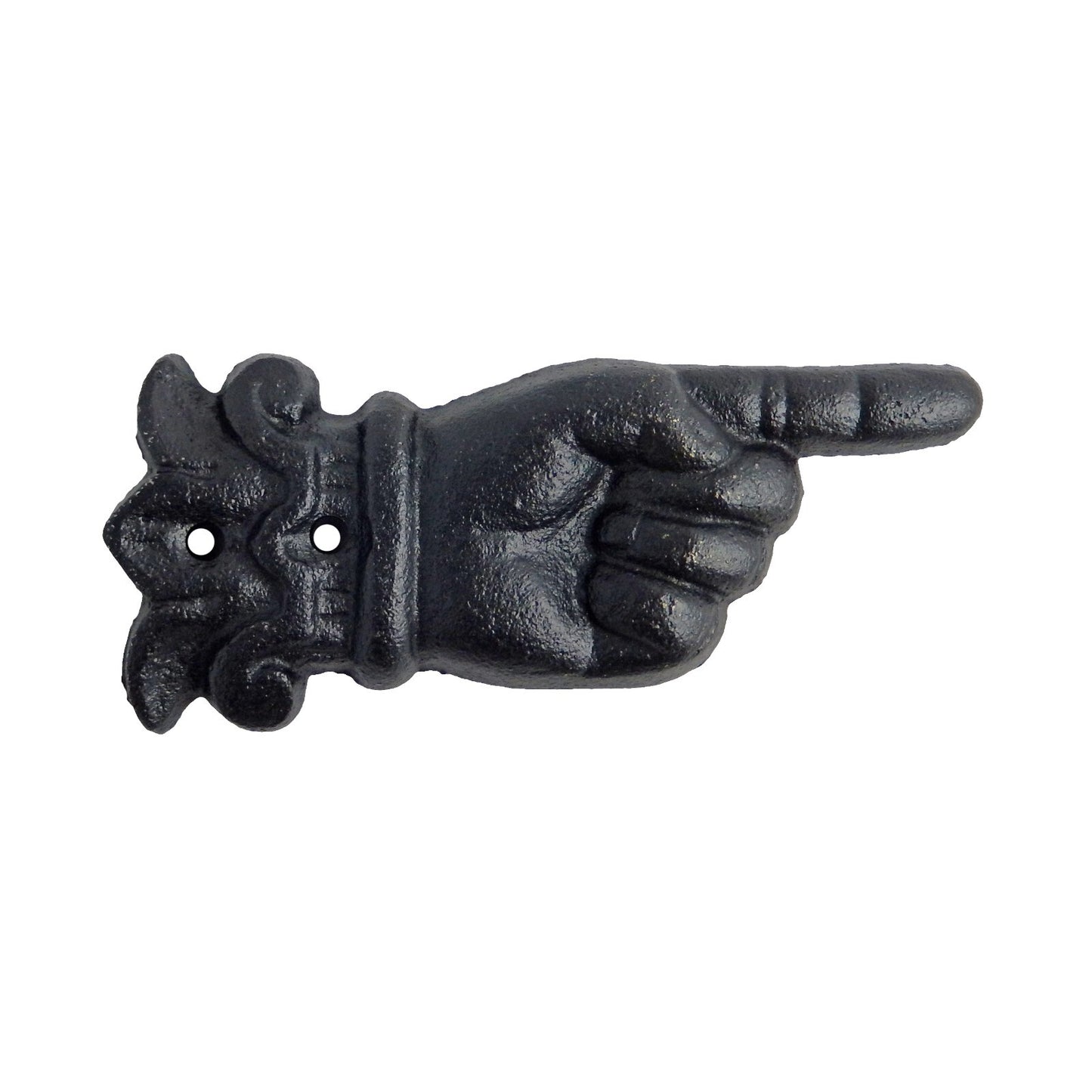 Cast Iron Directing Hand Pointing Finger To The Right Metal Wall Decor 5 inch