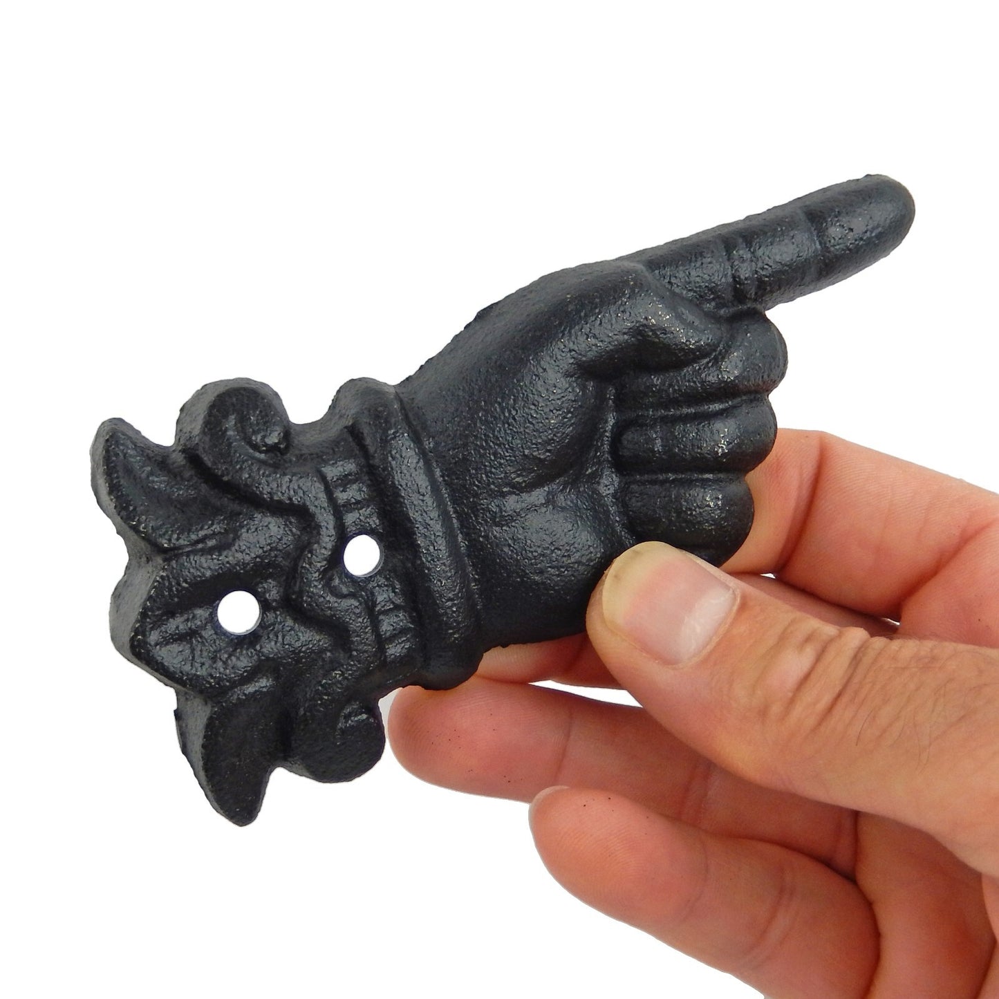 Cast Iron Directing Hand Pointing Finger To The Right Metal Wall Decor 5 inch