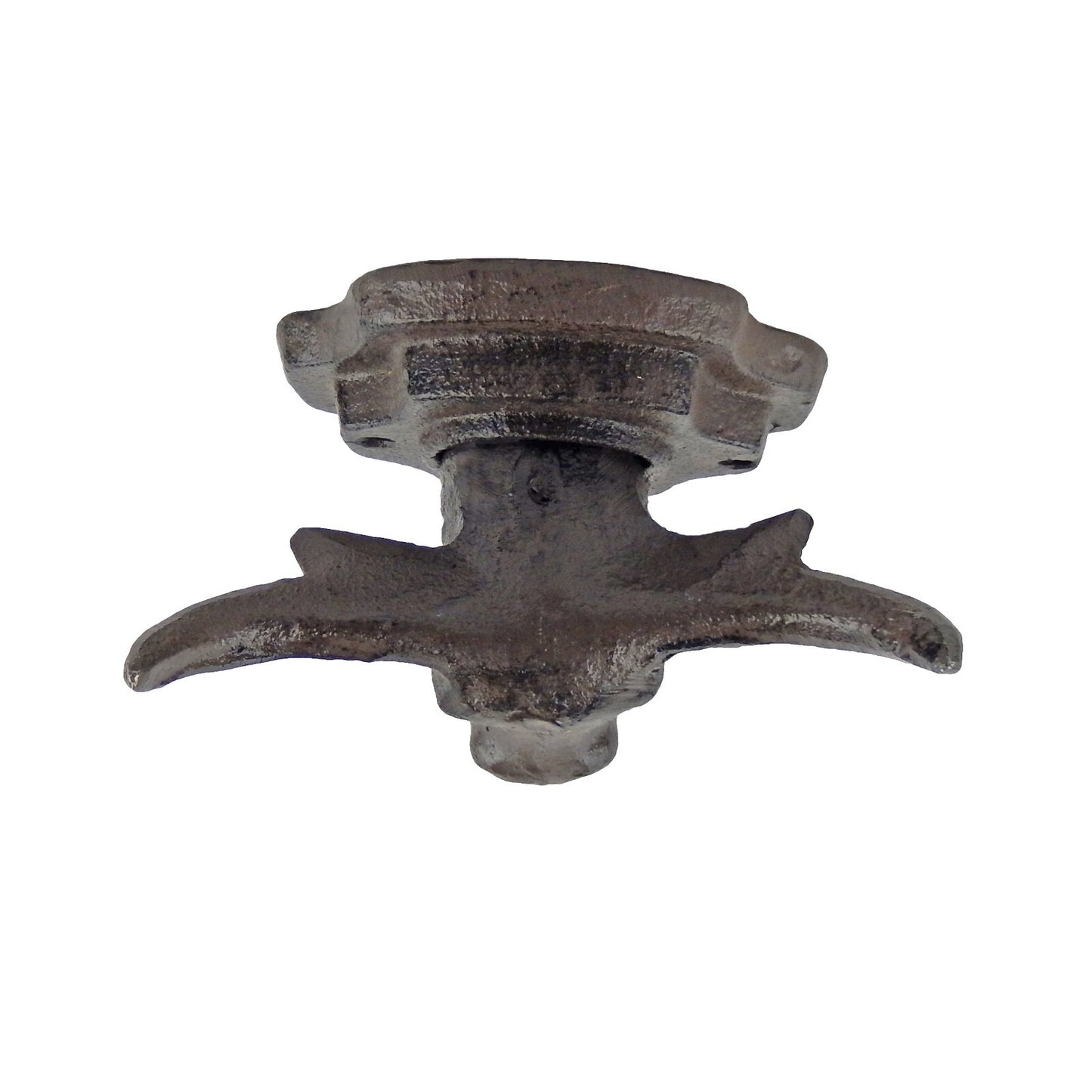Cast Iron Western Bull Head Steer Double Wall Hook Coat Towel Purse Hanger Brown