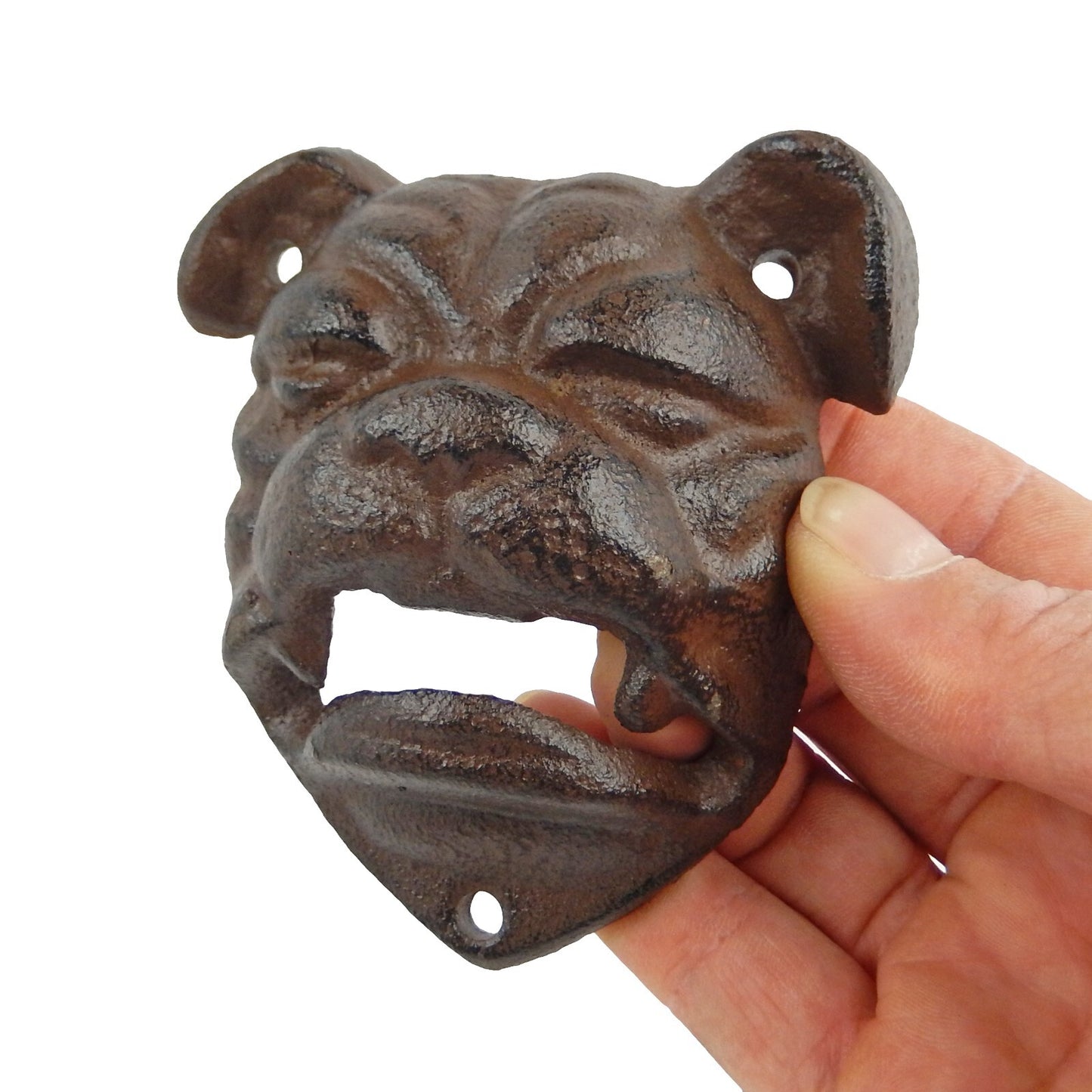 Cast Iron Bar Cantina Georgia Bulldog Bottle Opener Wall Mounted Rustic Brown