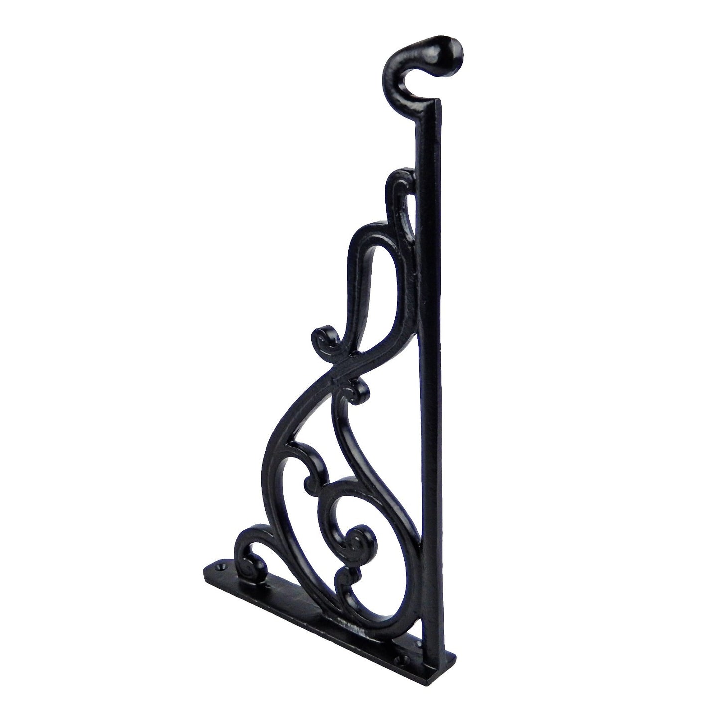 XL Heavy Duty Cast Iron Scrolls Plant Hanger Bracket Basket Hook Black 14 inch