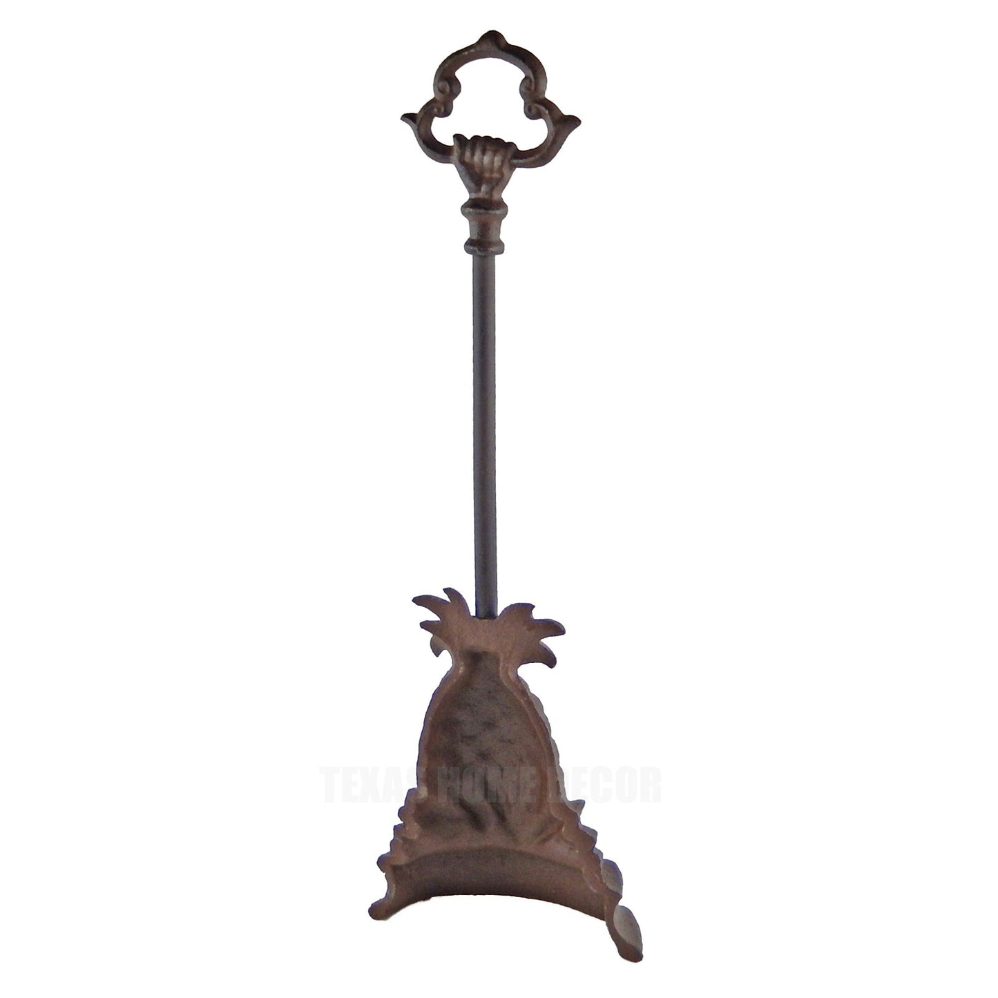 Pineapple Doorstop Porter with Handle Heavy Duty Cast Iron Antique Style Brown