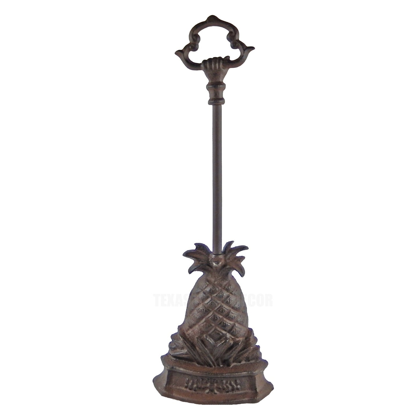 Pineapple Doorstop Porter with Handle Heavy Duty Cast Iron Antique Style Brown