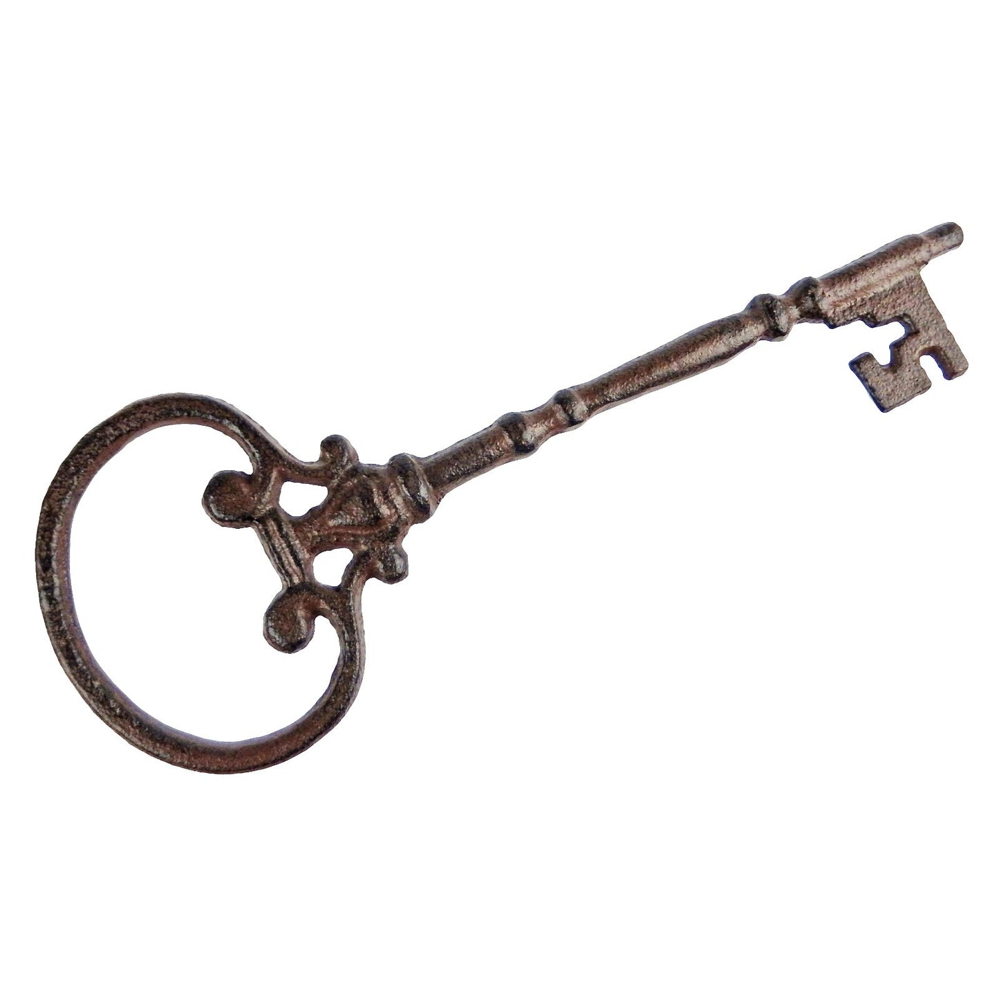 Brown Cast Iron Decorative Skeleton Jailer's Key Shelf or Wall Decor 9.5 inch
