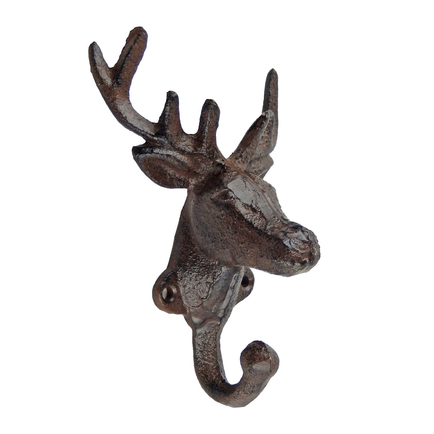 Deer Antler Cast Iron Wall Hook Key Towel Coat Hanger Rustic Cabin & Lodge Decor