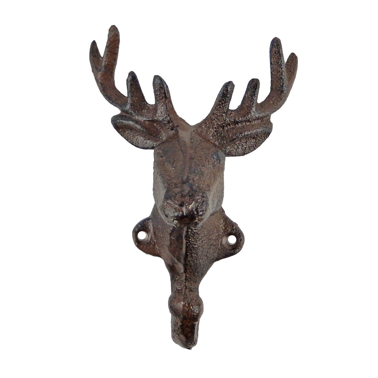 Deer Antler Cast Iron Wall Hook Key Towel Coat Hanger Rustic Cabin & Lodge Decor