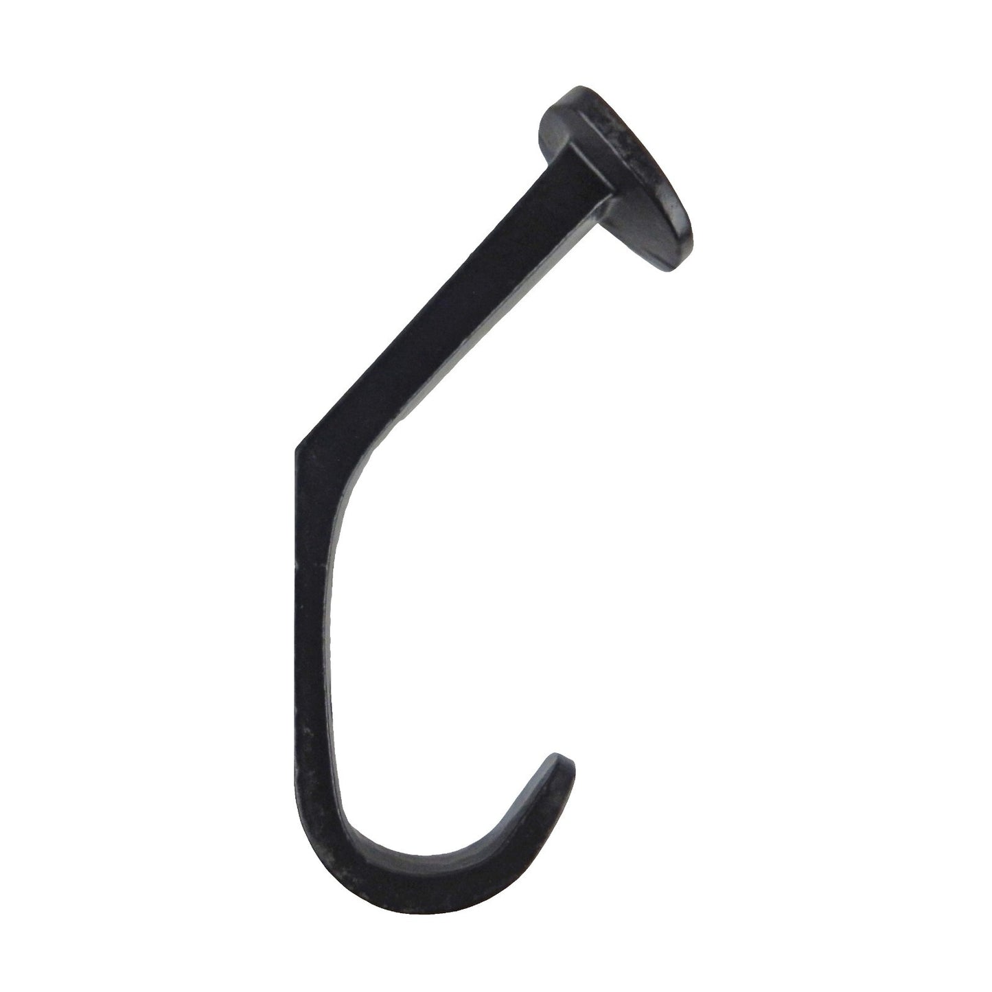 Black Cast Iron Railroad Spike Style Double Wall Hook Key Towel Coat Hanger 5 in