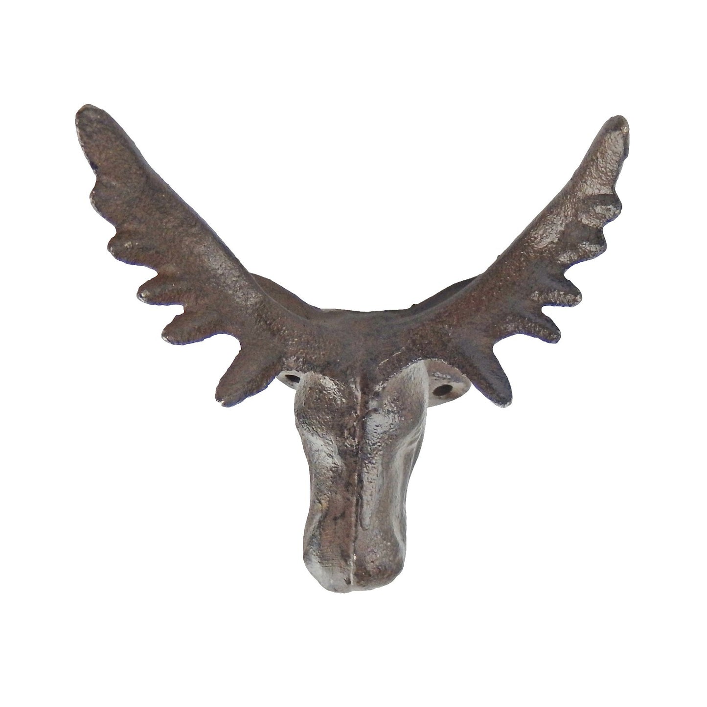 Cast Iron Moose Head Wall Hook Key Towel Coat Hanger Rustic Cabin & Lodge Decor