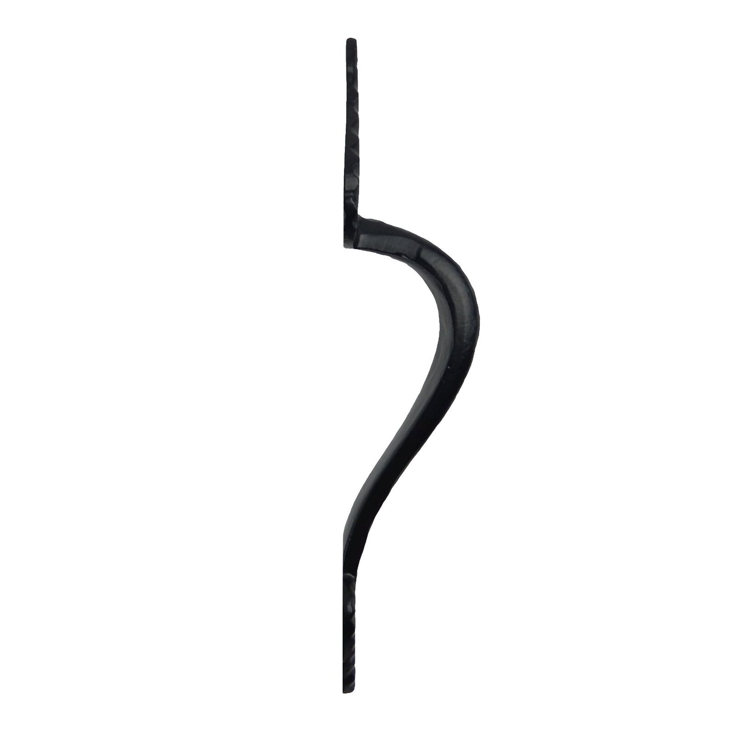 Large Fancy Victorian Cast Iron Door Handle Pull Black Powder Coated 10 inch