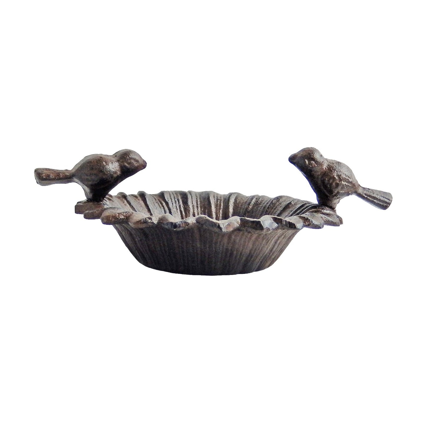 Small Cast Iron Sunflower Perched Birds Feeder Free Standing Garden Porch Decor