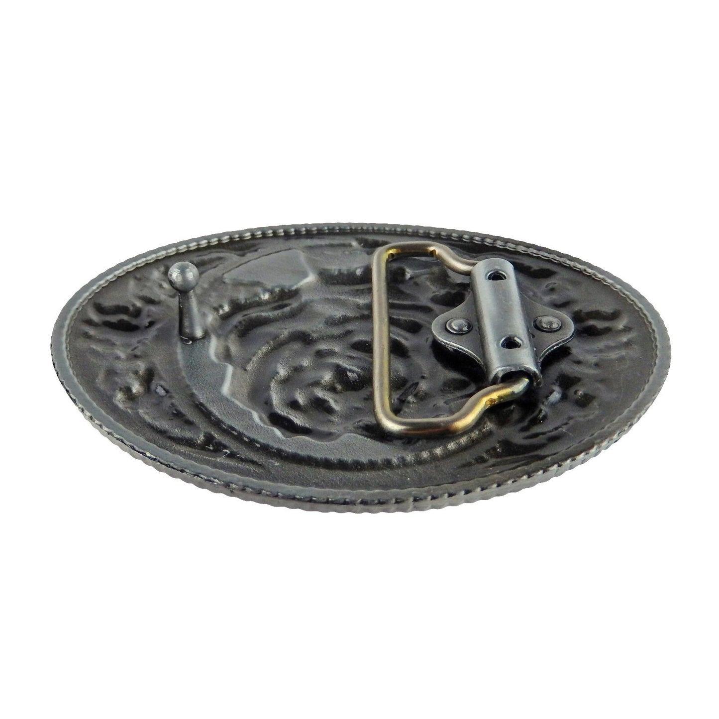 Western Women's Floral Rose Oval Belt Buckle Antique Silver Fits 1.5 inch Belts