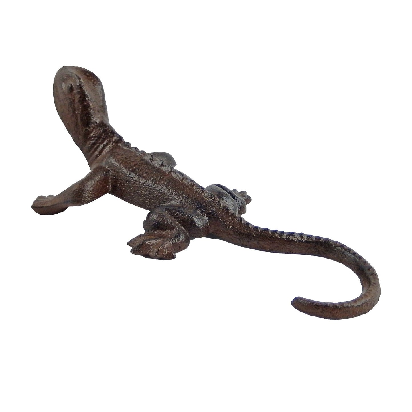 Cast Iron Lizard Gecko Figurine Shelf Sitter Pond Garden Yard Decor Paperweight