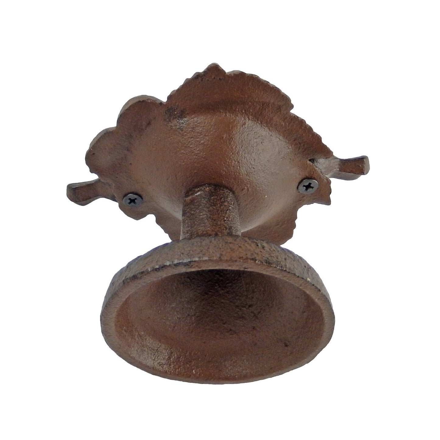 Small Cast Iron Leaf Perched Birds Feeder Free Standing Garden Porch Decor