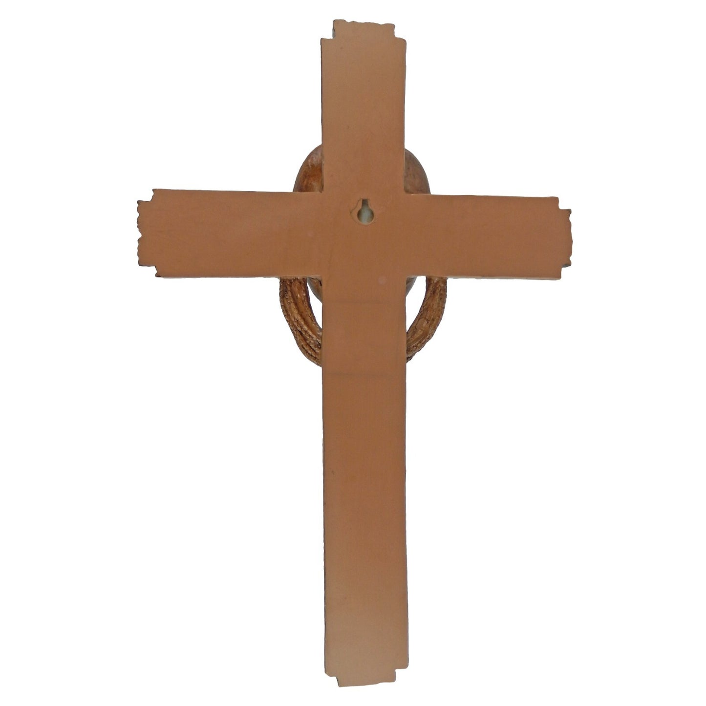 Rustic Old West Western Cowboy Hat Rope Wall Cross Decor Wood Look 15.75 inch