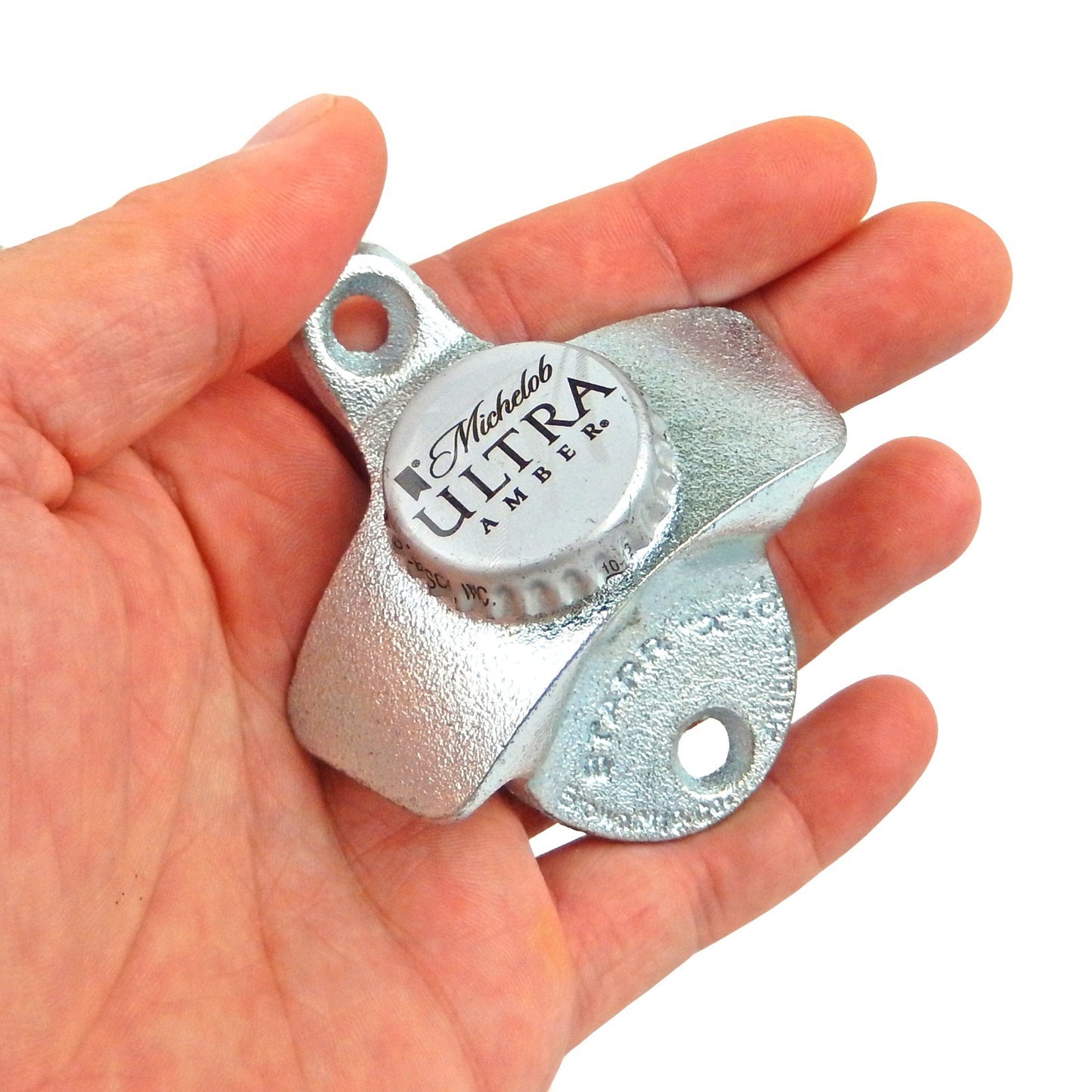 Starr Michelob Ultra Amber Cast Iron Beer Bottle Opener Wall Mounted Zinc Plated