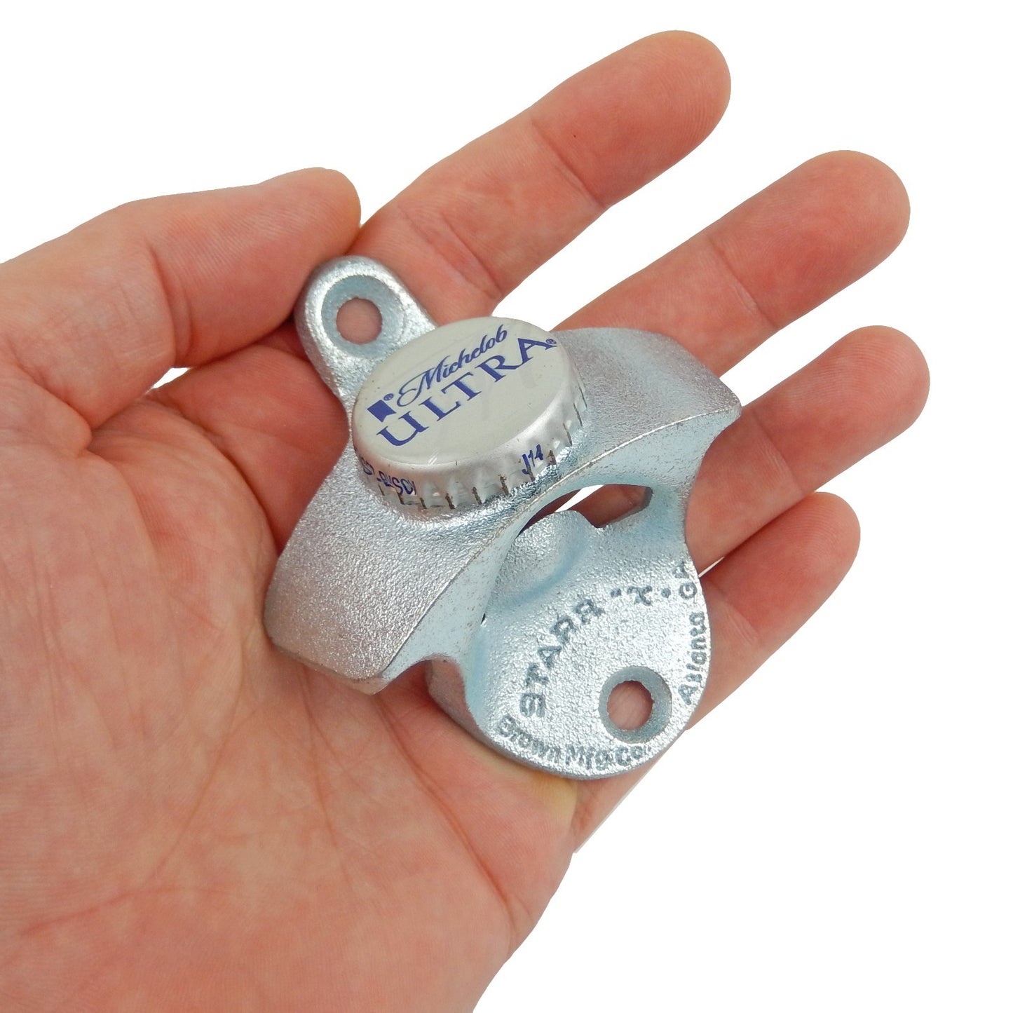 Starr X Michelob Ultra Cap Cast Iron Beer Bottle Opener Wall Mounted Zinc Plated