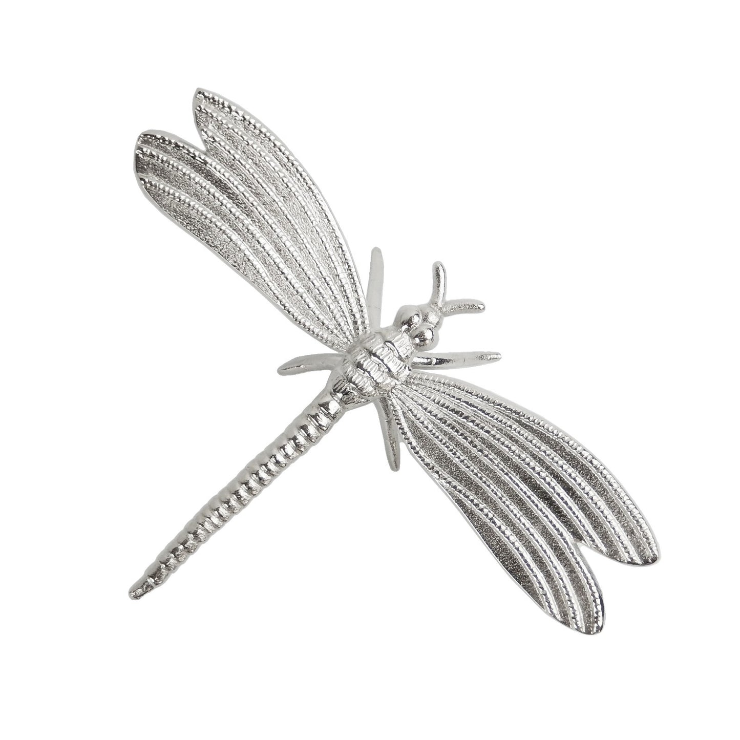 Large Cast Aluminum Dragonfly Figurine Shelf Sitter Garden Yard Decor 11.5 inch