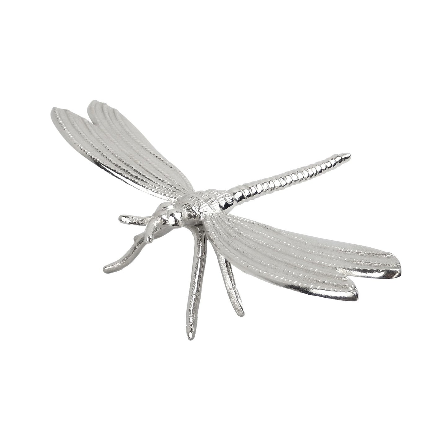 Large Cast Aluminum Dragonfly Figurine Shelf Sitter Garden Yard Decor 11.5 inch