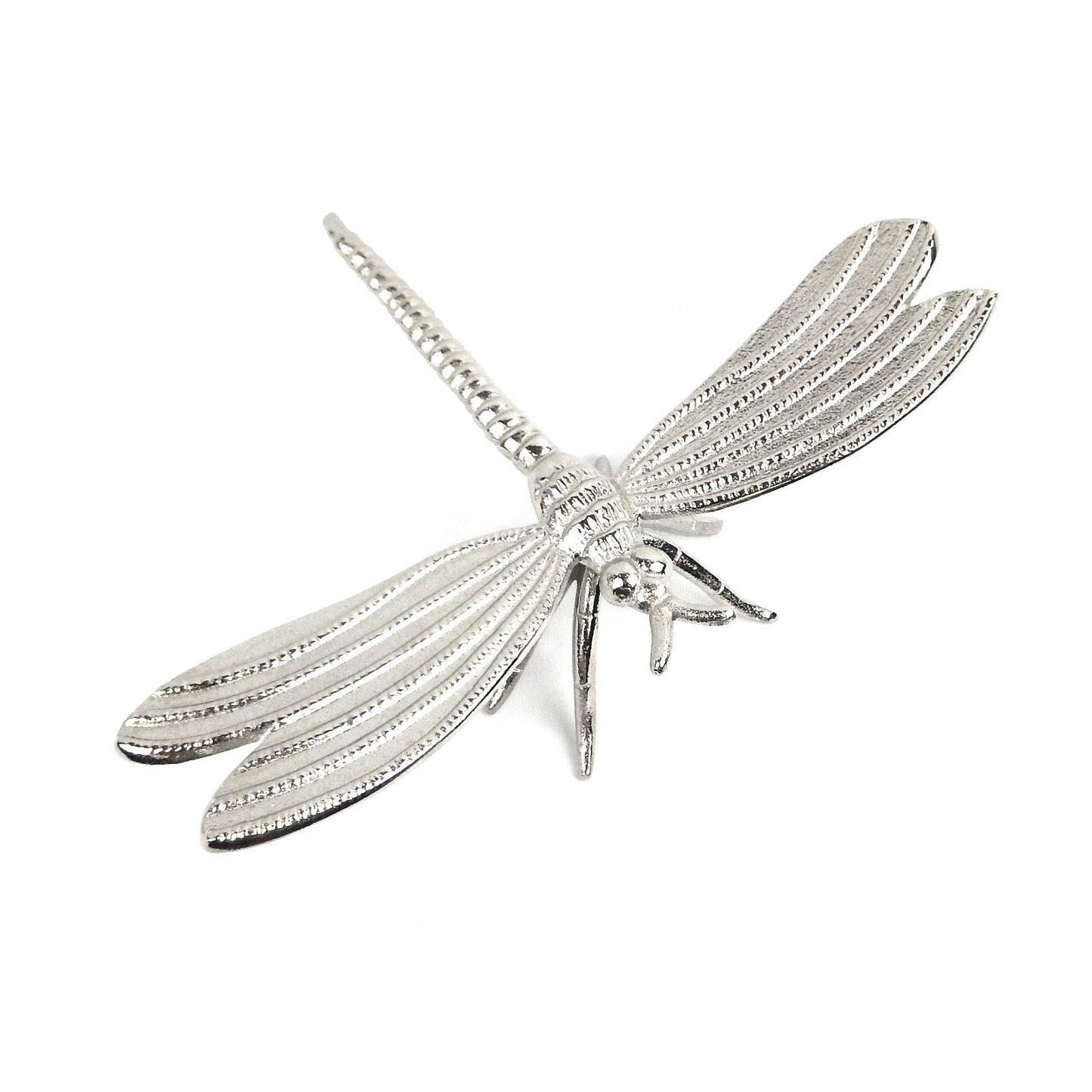 Large Cast Aluminum Dragonfly Figurine Shelf Sitter Garden Yard Decor 11.5 inch