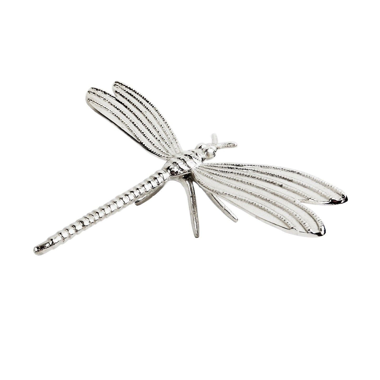 Large Cast Aluminum Dragonfly Figurine Shelf Sitter Garden Yard Decor 11.5 inch