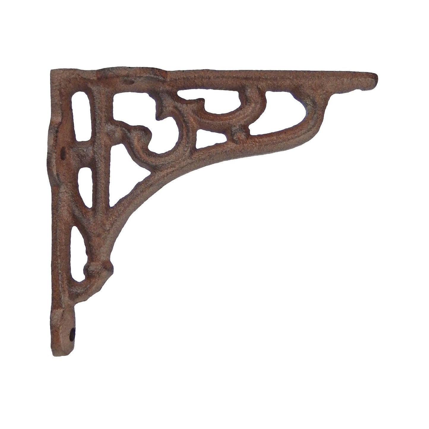 2 Small Vines Shelf Brackets Cast Iron Brace Antique Style Brown 4 x 3.5 inch